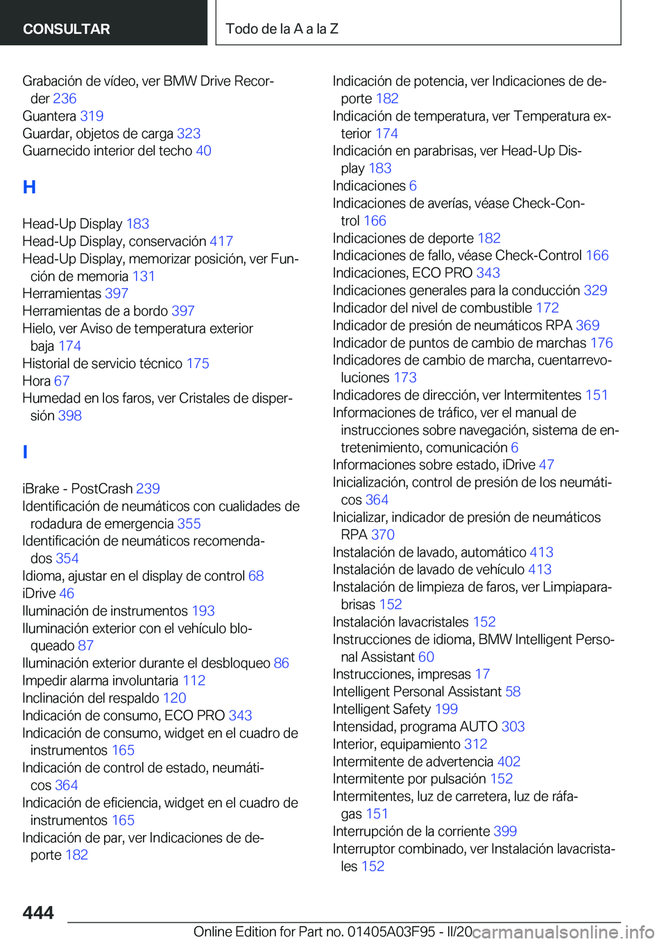 BMW 3 SERIES 2020  Manuales de Empleo (in Spanish) �G�r�a�b�a�c�i�