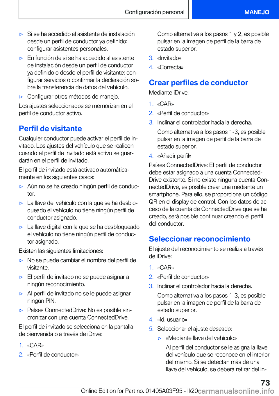BMW 3 SERIES 2020  Manuales de Empleo (in Spanish) 'x�S�i��s�e��h�a��a�c�c�e�d�i�d�o��a�l��a�s�i�s�t�e�n�t�e��d�e��i�n�s�t�a�l�a�c�i�