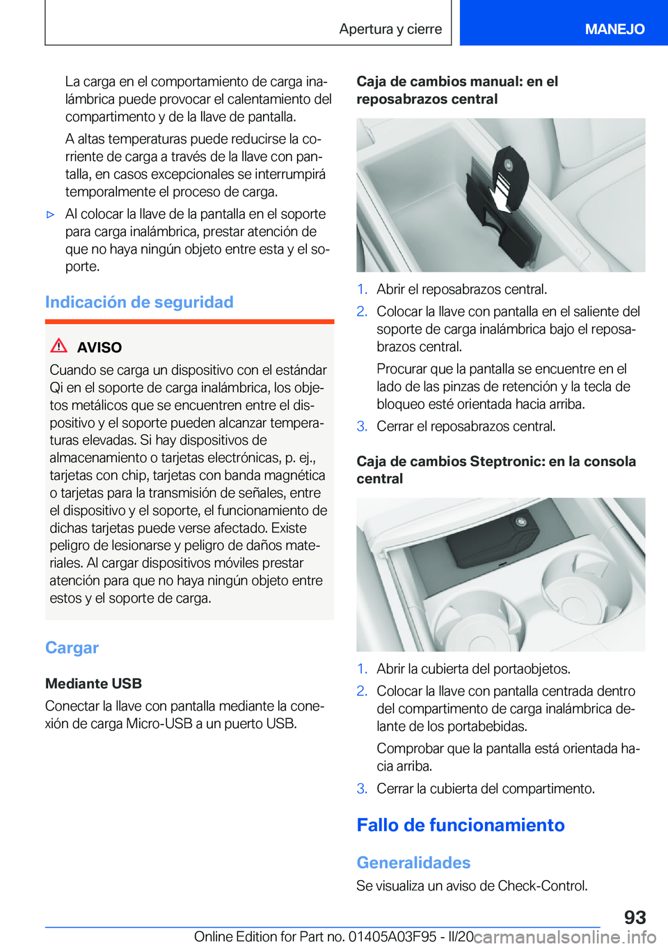 BMW 3 SERIES 2020  Manuales de Empleo (in Spanish) �L�a��c�a�r�g�a��e�n��e�l��c�o�m�p�o�r�t�a�m�i�e�n�t�o��d�e��c�a�r�g�a��i�n�aª�l�