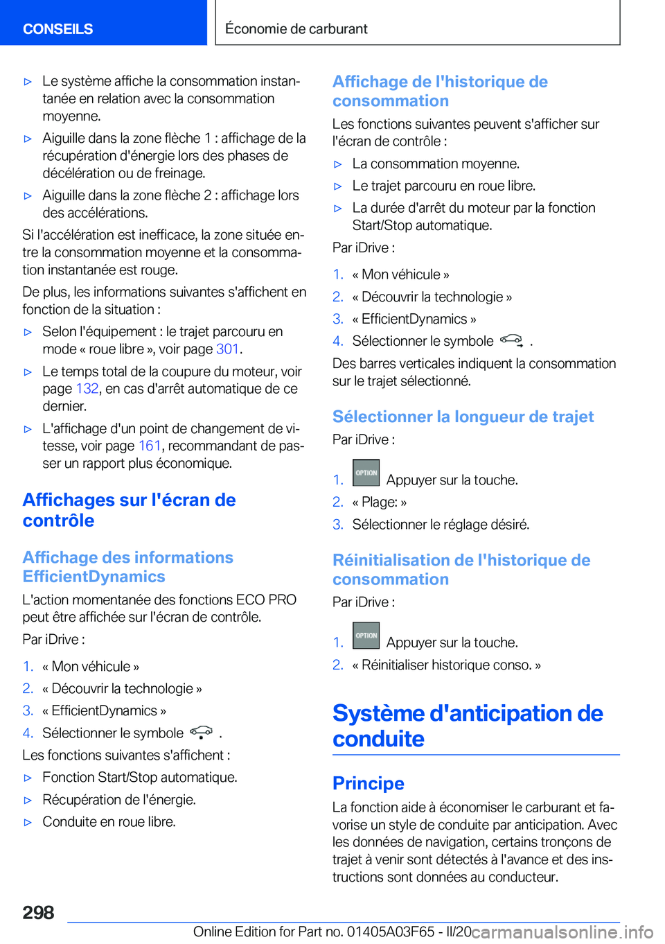 BMW 3 SERIES 2020  Notices Demploi (in French) 'x�L�e��s�y�s�t�è�m�e��a�f�f�i�c�h�e��l�a��c�o�n�s�o�m�m�a�t�i�o�n��i�n�s�t�a�nj
�t�a�n�é�e��e�n��r�e�l�a�t�i�o�n��a�v�e�c��l�a��c�o�n�s�o�m�m�a�t�i�o�n
�m�o�y�e�n�n�e�.'x�A�i�g�u