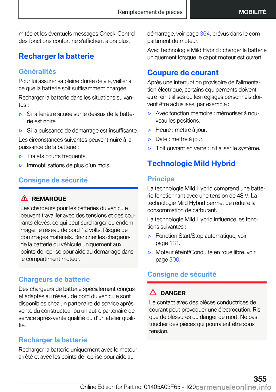 BMW 3 SERIES 2020  Notices Demploi (in French) �m�i�t�é�e��e�t��l�e�s��é�v�e�n�t�u�e�l�s��m�e�s�s�a�g�e�s��C�h�e�c�k�-�C�o�n�t�r�o�l�d�e�s��f�o�n�c�t�i�o�n�s��c�o�n�f�o�r�t��n�e��s�'�a�f�f�i�c�h�e�n�t��a�l�o�r�s��p�l�u�s�.
�R�e�c�