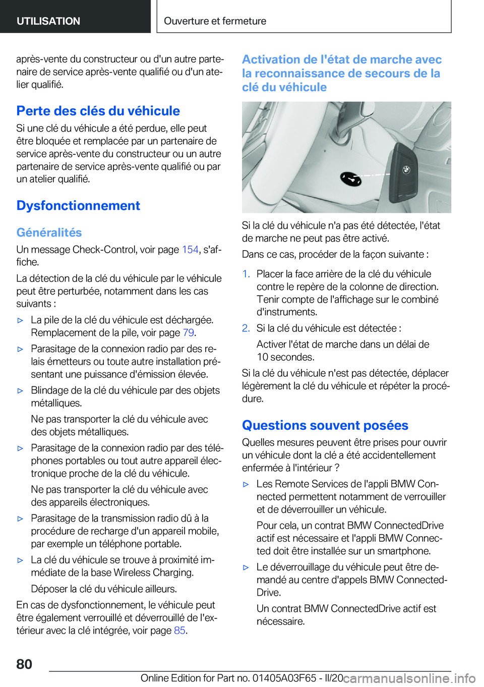 BMW 3 SERIES 2020  Notices Demploi (in French) �a�p�r�è�s�-�v�e�n�t�e��d�u��c�o�n�s�t�r�u�c�t�e�u�r��o�u��d�'�u�n��a�u�t�r�e��p�a�r�t�ej
�n�a�i�r�e��d�e��s�e�r�v�i�c�e��a�p�r�è�s�-�v�e�n�t�e��q�u�a�l�i�f�i�é��o�u��d�'�u�n�