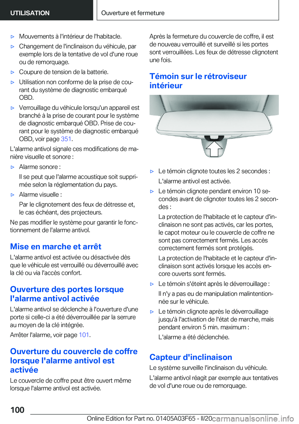 BMW 3 SERIES 2020  Notices Demploi (in French) 'x�M�o�u�v�e�m�e�n�t�s��