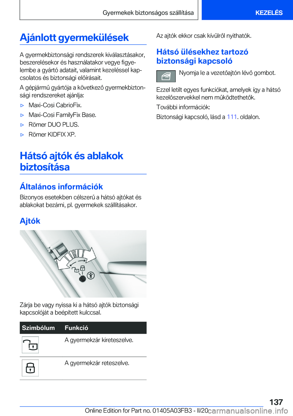 BMW 3 SERIES 2020  Kezelési útmutató (in Hungarian) �A�j�