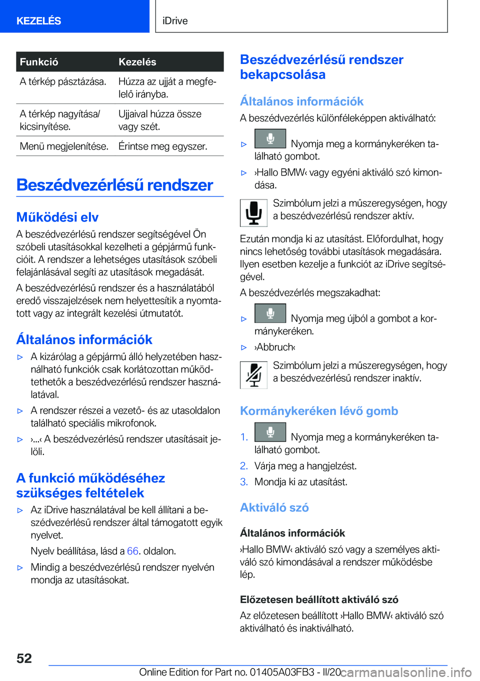 BMW 3 SERIES 2020  Kezelési útmutató (in Hungarian) �F�u�n�k�c�i�