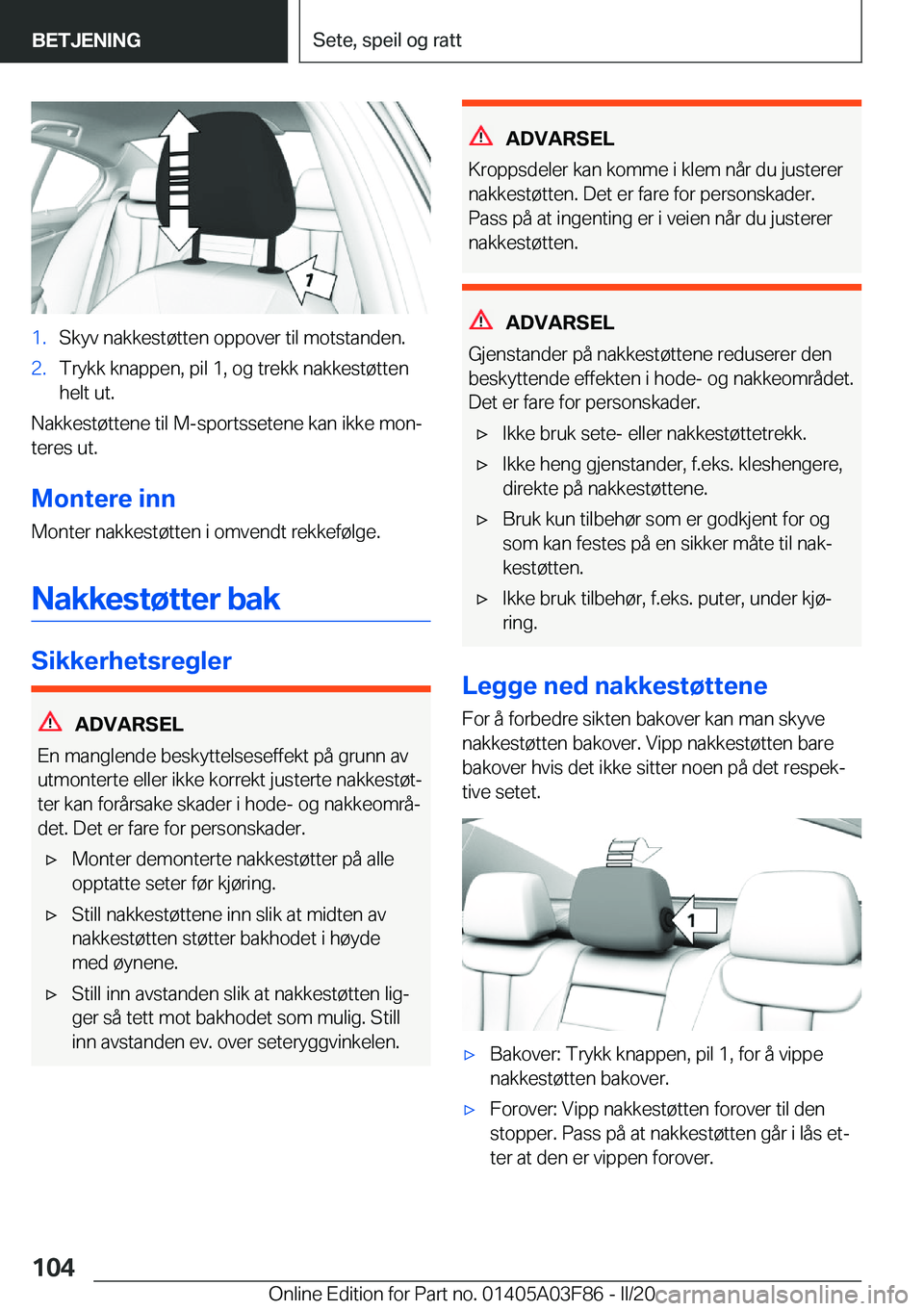 BMW 3 SERIES 2020  InstruksjonsbØker (in Norwegian) �1�.�S�k�y�v��n�a�k�k�e�s�t�