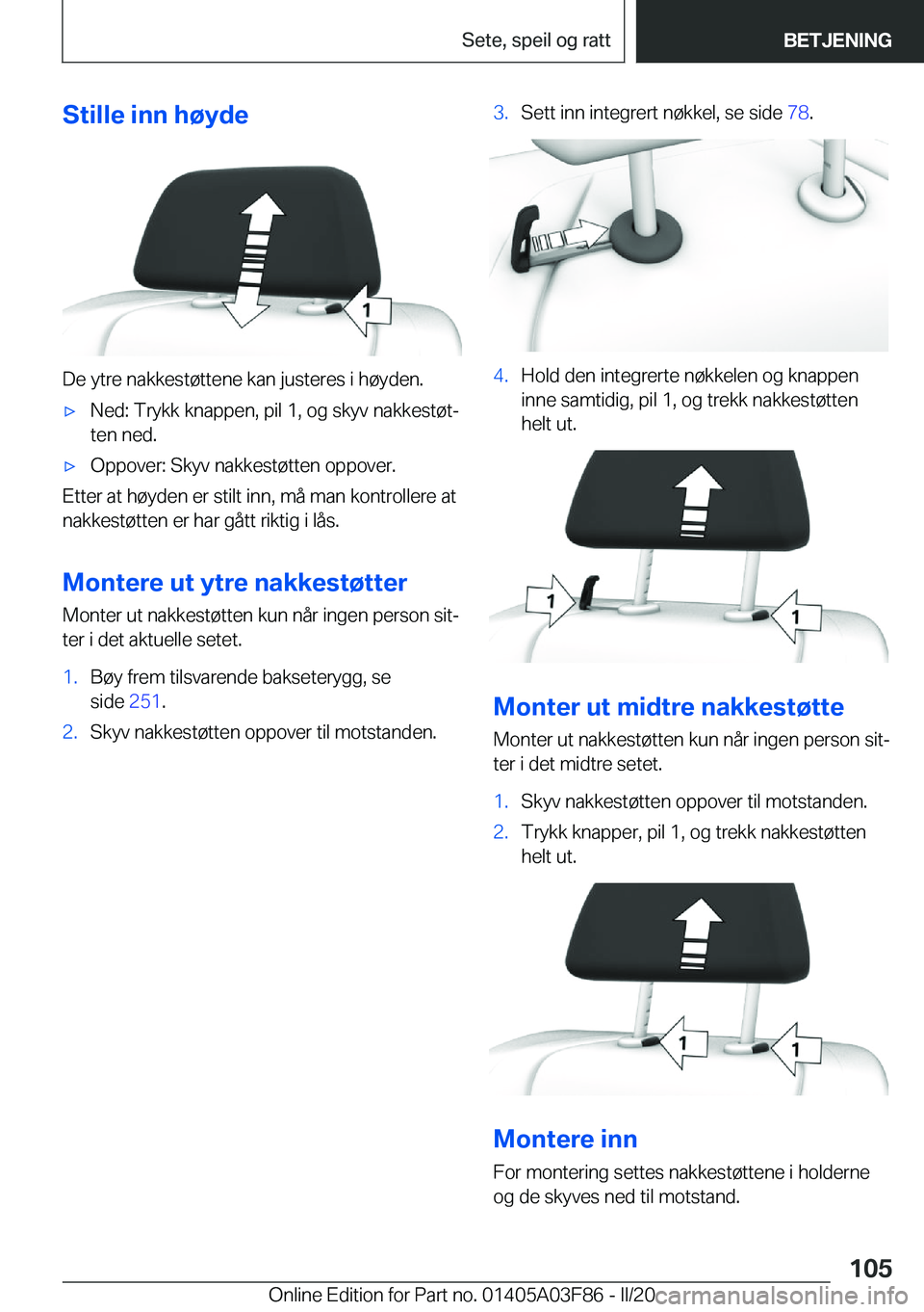 BMW 3 SERIES 2020  InstruksjonsbØker (in Norwegian) �S�t�i�l�l�e��i�n�n��h�