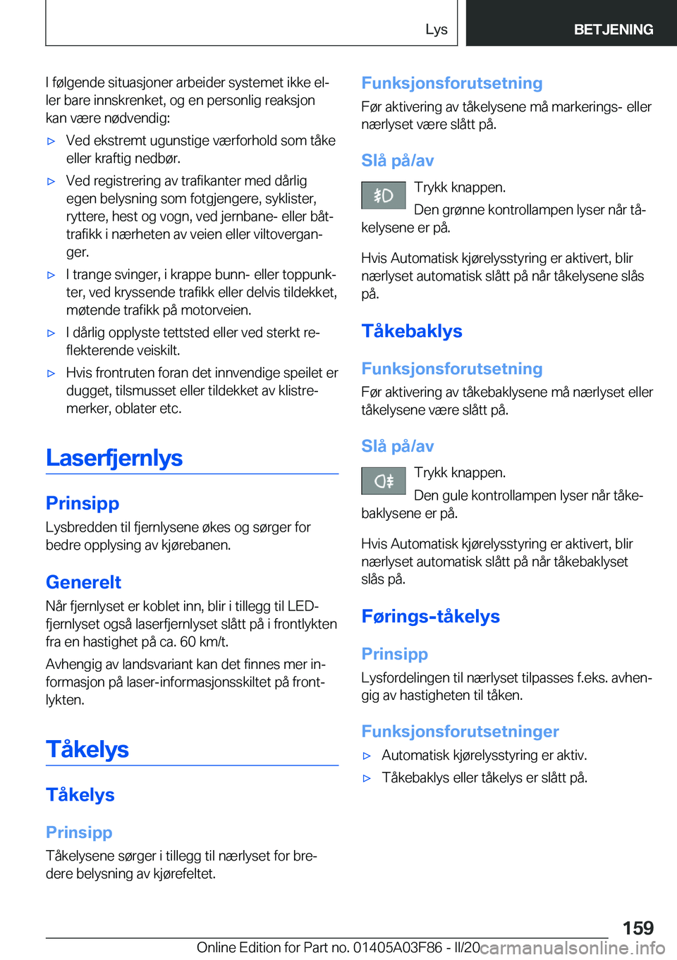 BMW 3 SERIES 2020  InstruksjonsbØker (in Norwegian) �I��f�