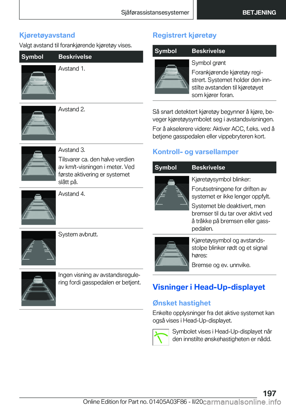 BMW 3 SERIES 2020  InstruksjonsbØker (in Norwegian) �K�j�