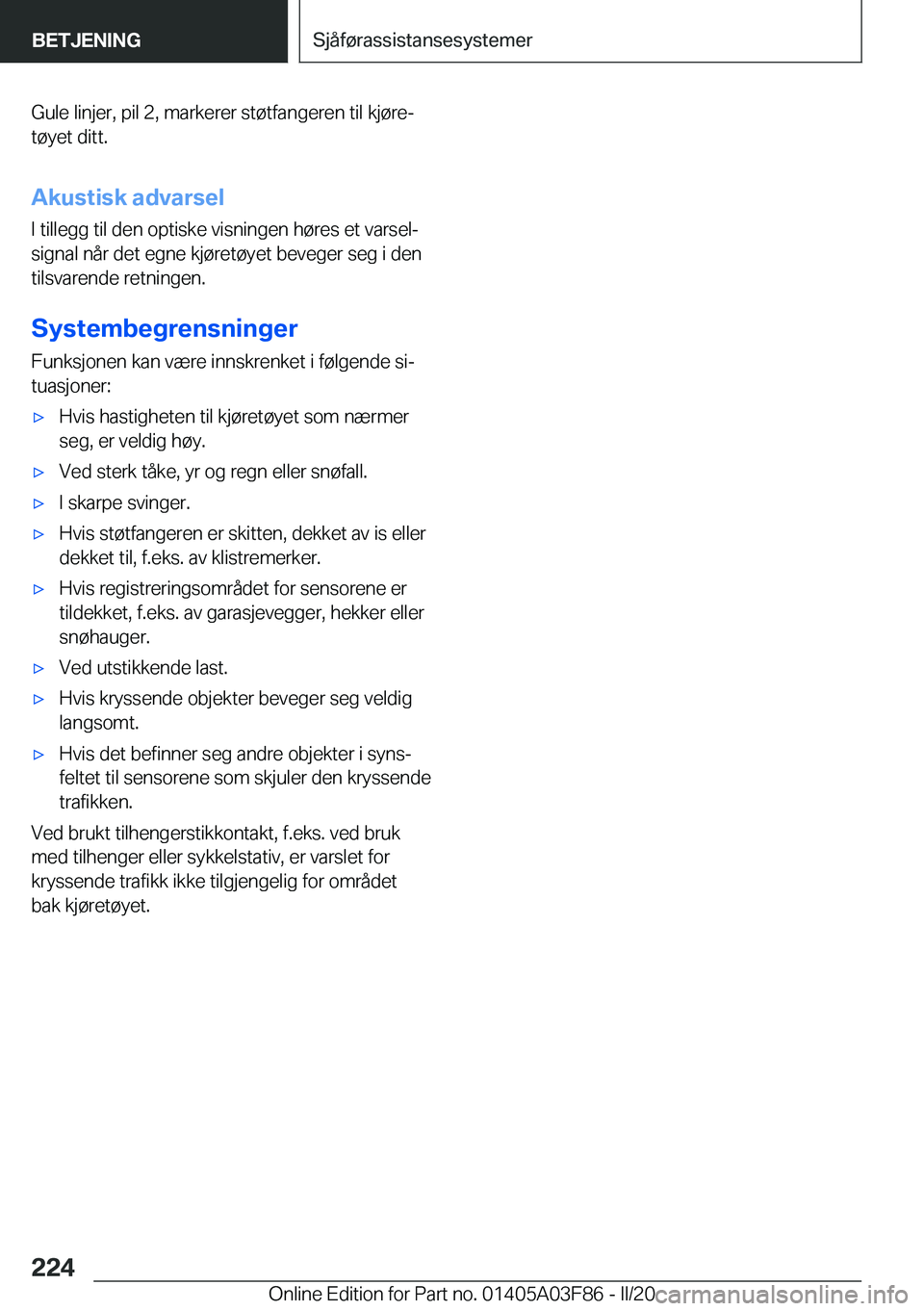 BMW 3 SERIES 2020  InstruksjonsbØker (in Norwegian) �G�u�l�e��l�i�n�j�e�r�,��p�i�l��2�,��m�a�r�k�e�r�e�r��s�t�