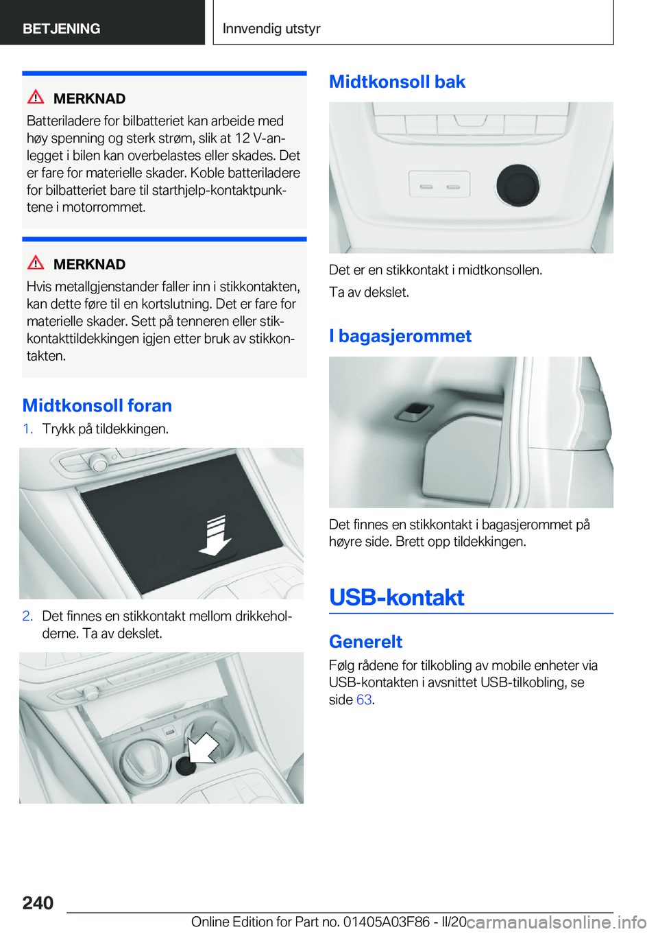 BMW 3 SERIES 2020  InstruksjonsbØker (in Norwegian) �M�E�R�K�N�A�D
�B�a�t�t�e�r�i�l�a�d�e�r�e��f�o�r��b�i�l�b�a�t�t�e�r�i�e�t��k�a�n��a�r�b�e�i�d�e��m�e�d
�h�