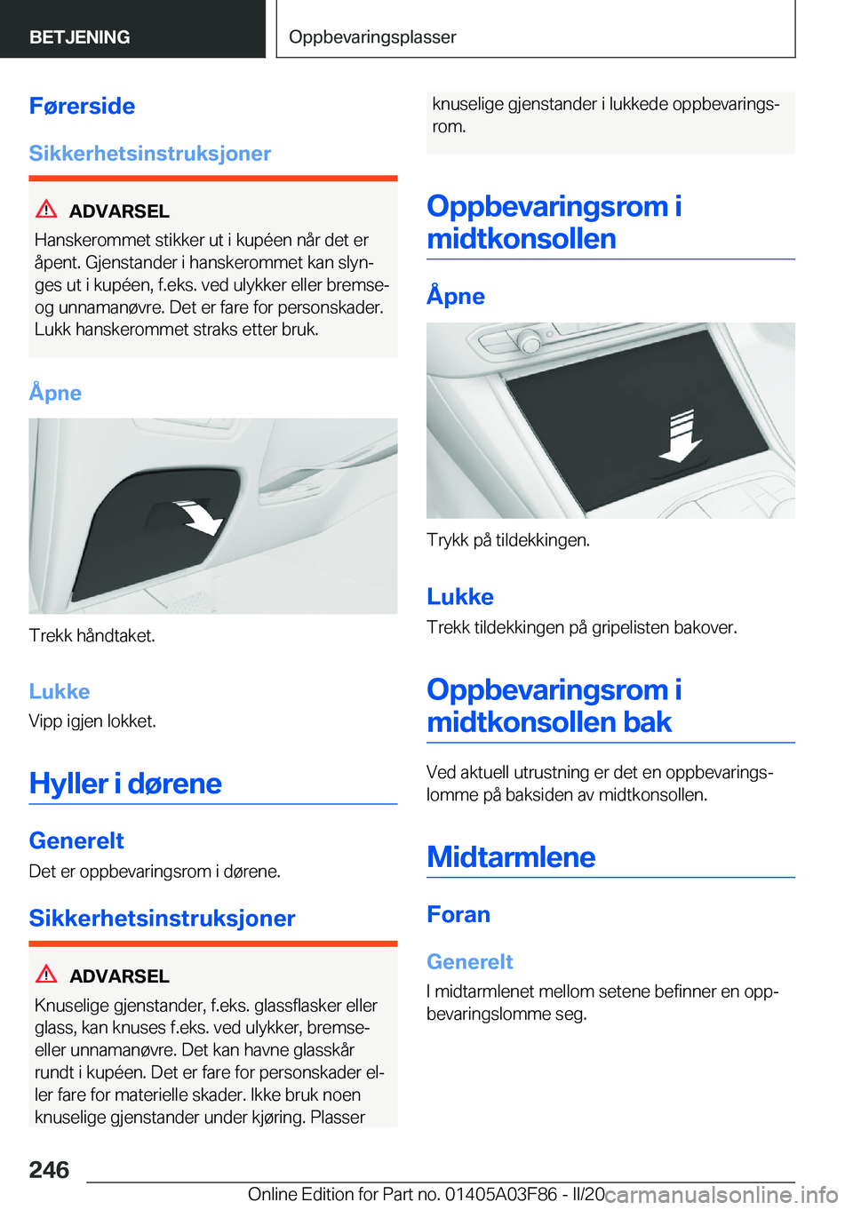 BMW 3 SERIES 2020  InstruksjonsbØker (in Norwegian) �F�
