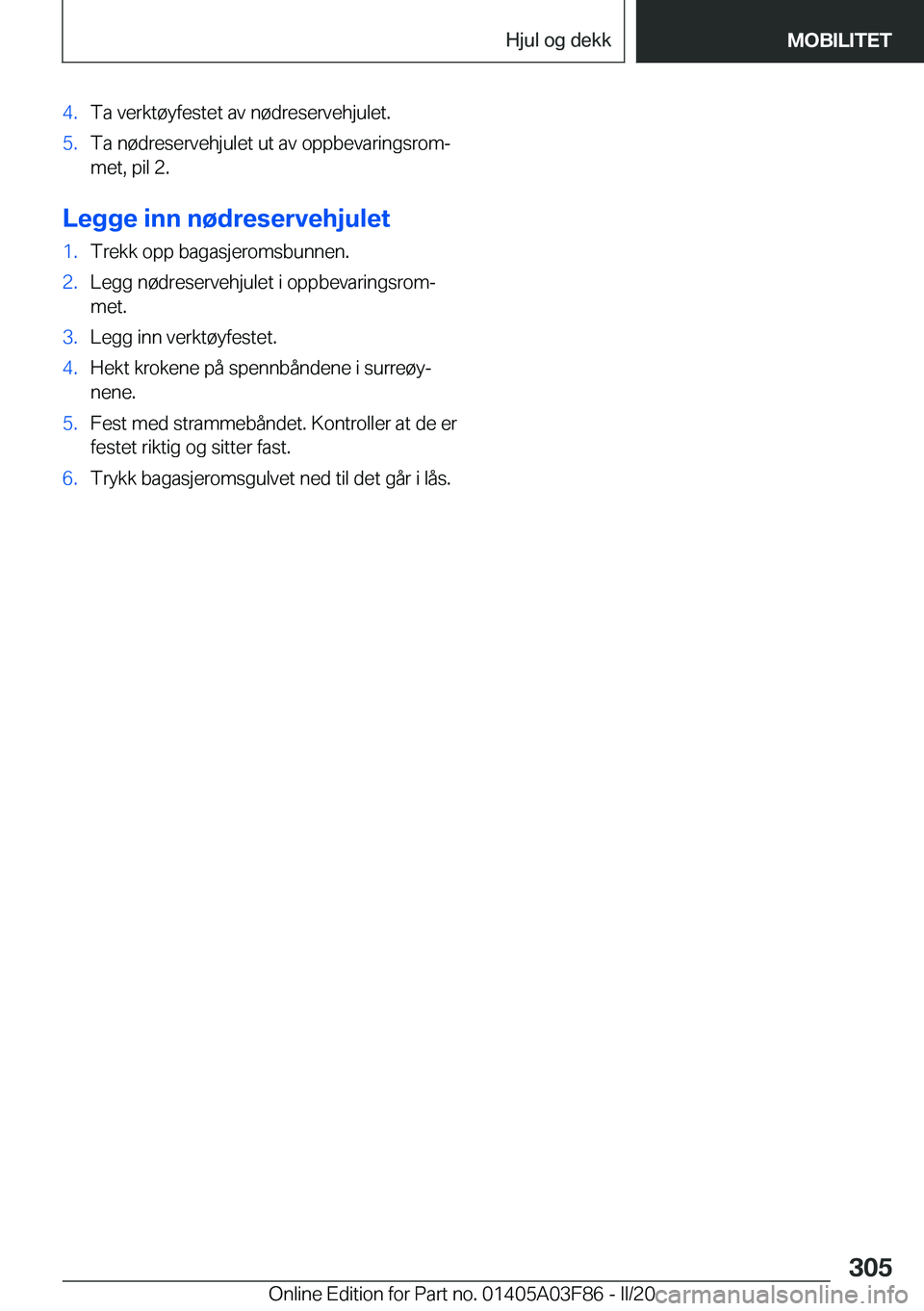 BMW 3 SERIES 2020  InstruksjonsbØker (in Norwegian) �4�.�T�a��v�e�r�k�t�