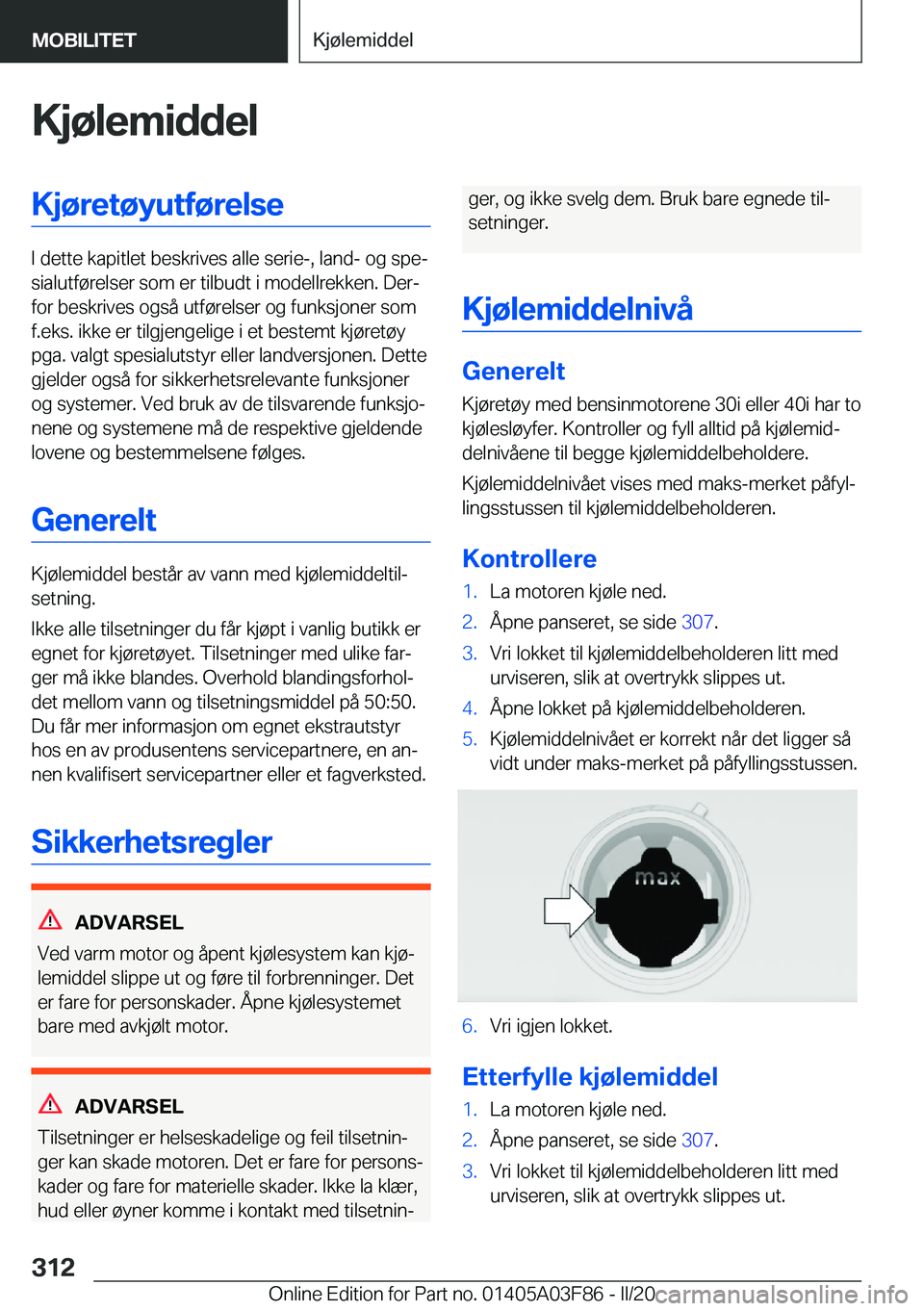 BMW 3 SERIES 2020  InstruksjonsbØker (in Norwegian) �K�j�