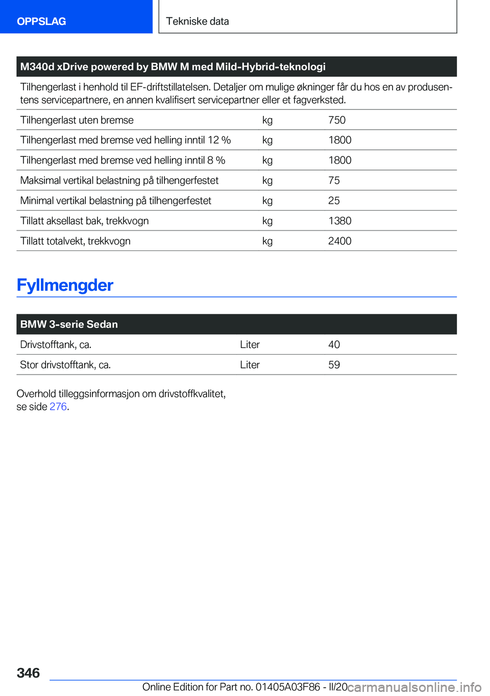 BMW 3 SERIES 2020  InstruksjonsbØker (in Norwegian) �M�3�4�0�d��x�D�r�i�v�e��p�o�w�e�r�e�d��b�y��B�M�W��M��m�e�d��M�i�l�d�-�H�y�b�r�i�d�-�t�e�k�n�o�l�o�g�i�T�i�l�h�e�n�g�e�r�l�a�s�t��i��h�e�n�h�o�l�d��t�i�l��E�F�-�d�r�i�f�t�s�t�i�l�l�a�t�e�l