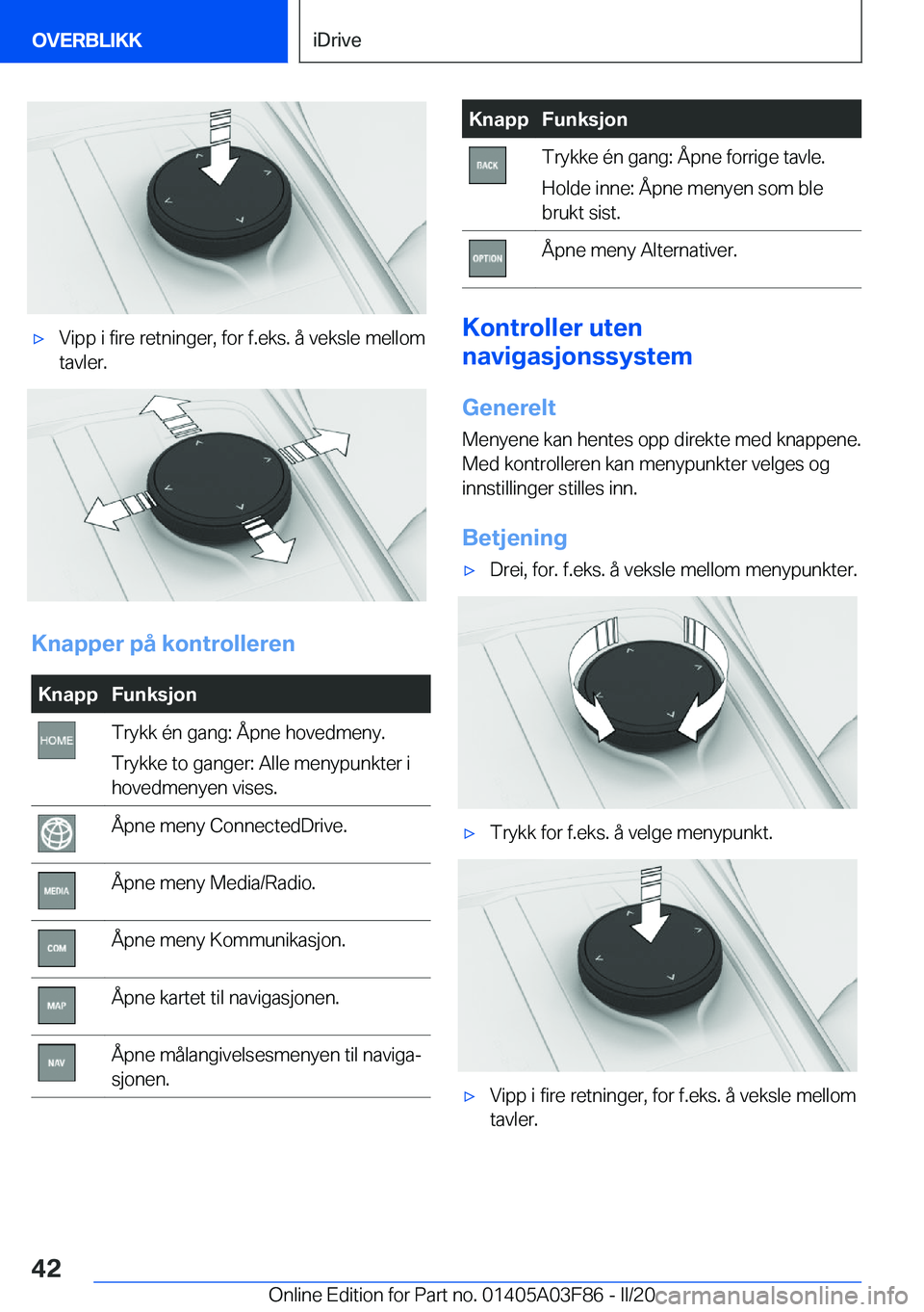 BMW 3 SERIES 2020  InstruksjonsbØker (in Norwegian) 'x�V�i�p�p��i��f�i�r�e��r�e�t�n�i�n�g�e�r�,��f�o�r��f�.�e�k�s�.��å��v�e�k�s�l�e��m�e�l�l�o�m
�t�a�v�l�e�r�.
�K�n�a�p�p�e�r��p�å��k�o�n�t�r�o�l�l�e�r�e�n
�K�n�a�p�p�F�u�n�k�s�j�o�n�T�r�