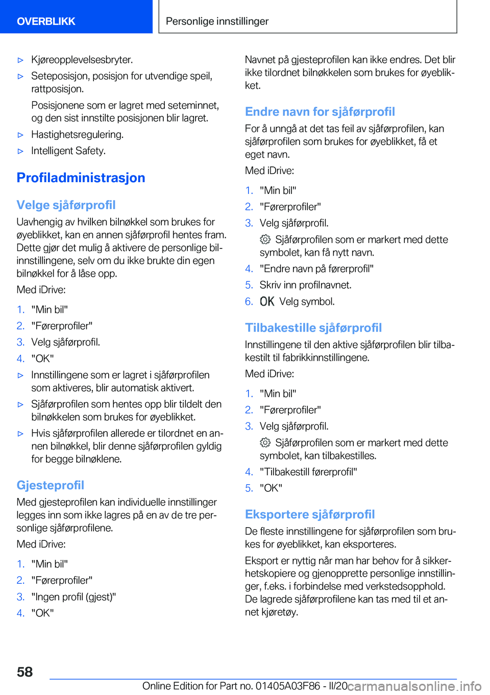 BMW 3 SERIES 2020  InstruksjonsbØker (in Norwegian) 'x�K�j�