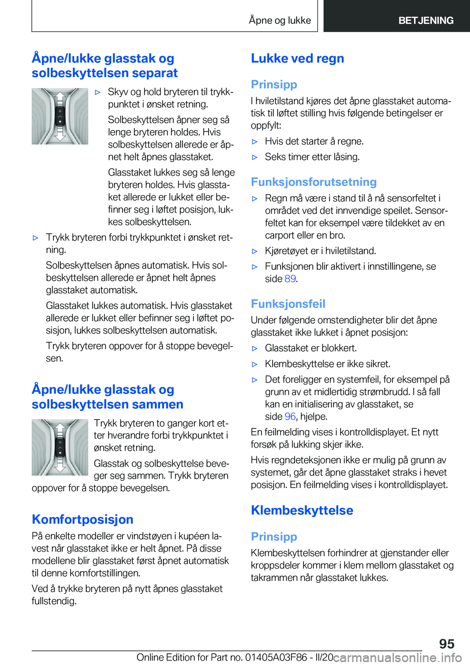 BMW 3 SERIES 2020  InstruksjonsbØker (in Norwegian) �