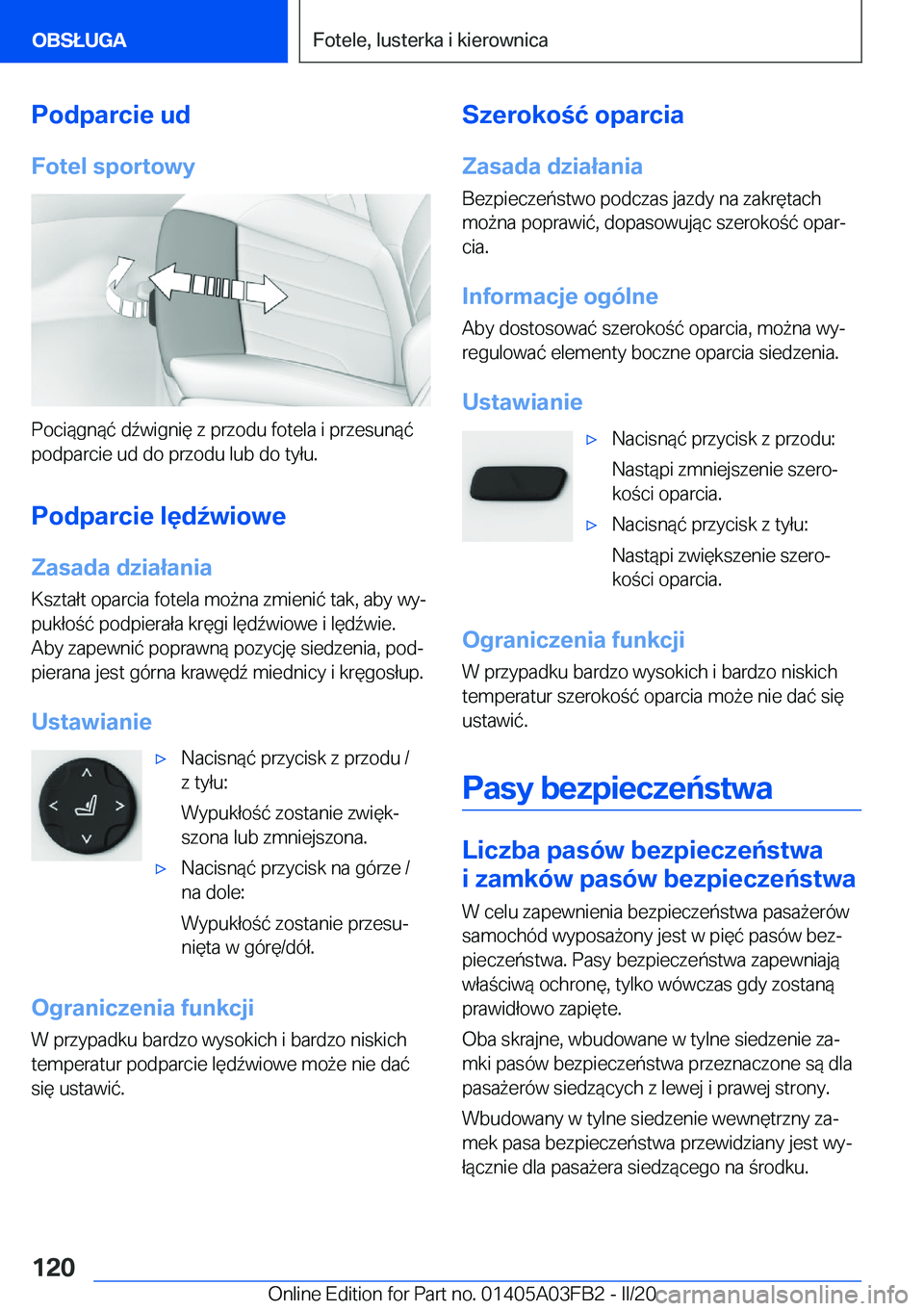 BMW 3 SERIES 2020  Instrukcja obsługi (in Polish) �P�o�d�p�a�r�c�i�e��u�d�F�o�t�e�l��s�p�o�r�t�o�w�y
�P�o�c�i�