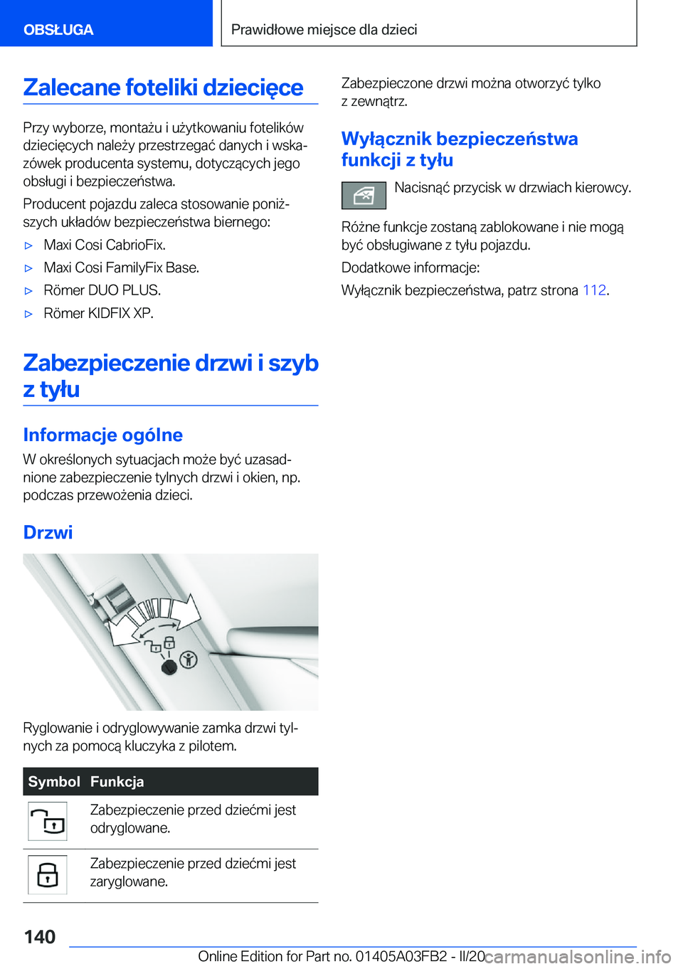 BMW 3 SERIES 2020  Instrukcja obsługi (in Polish) �Z�a�l�e�c�a�n�e��f�o�t�e�l�i�k�i��d�z�i�e�c�i�