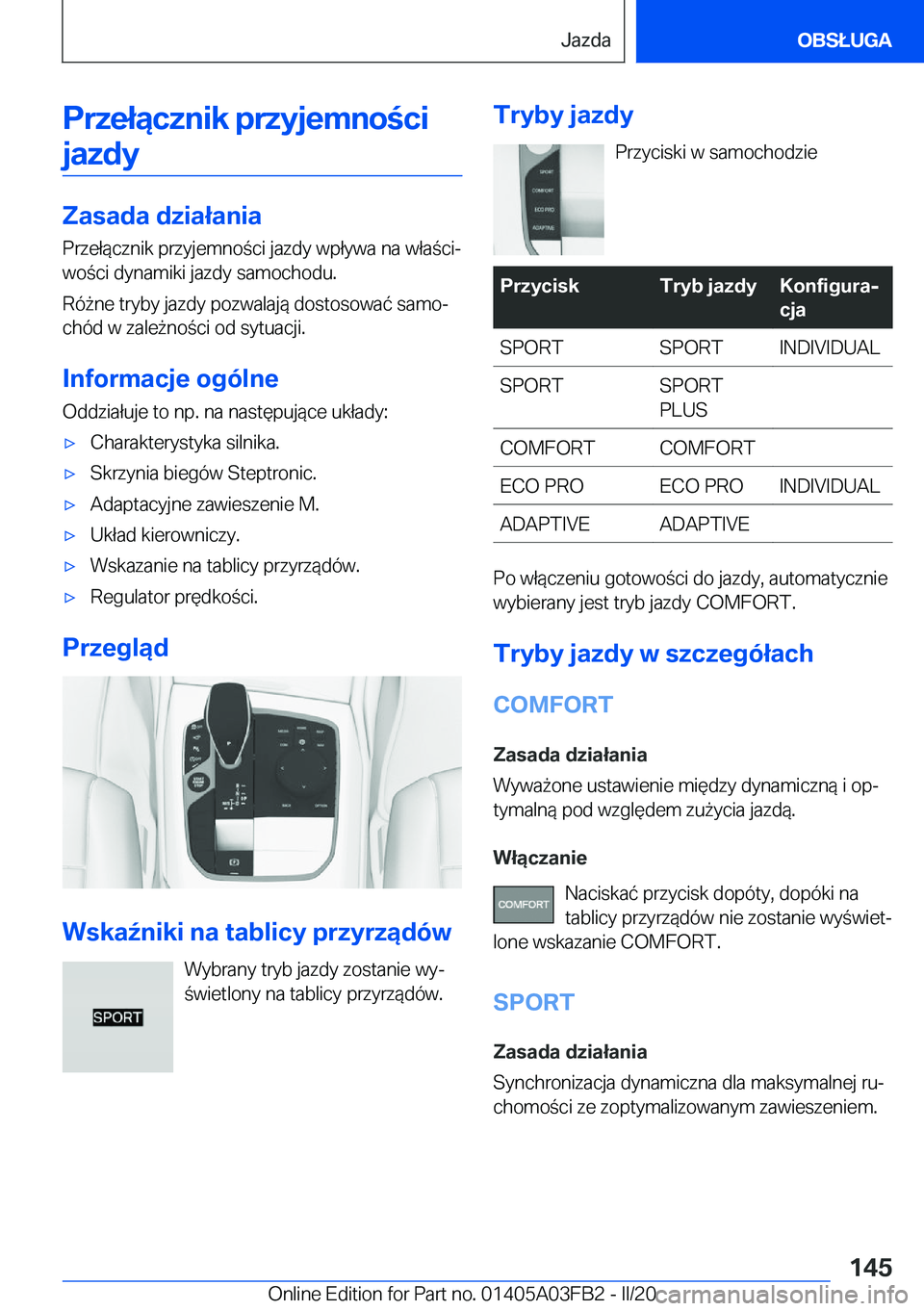 BMW 3 SERIES 2020  Instrukcja obsługi (in Polish) �P�r�z�e�ł�ą�c�z�n�i�k��p�r�z�y�j�e�m�n�o�c�i�j�a�z�d�y
�Z�a�s�a�d�a��d�z�i�a�ł�a�n�i�a
�P�r�z�e�ł�