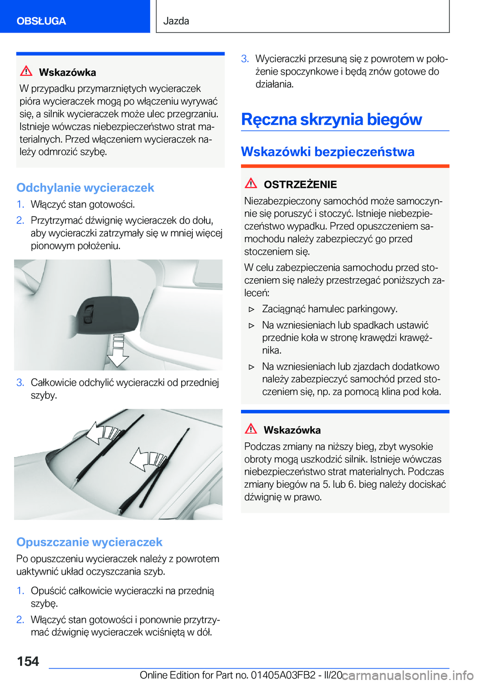 BMW 3 SERIES 2020  Instrukcja obsługi (in Polish) �W�s�k�a�z�