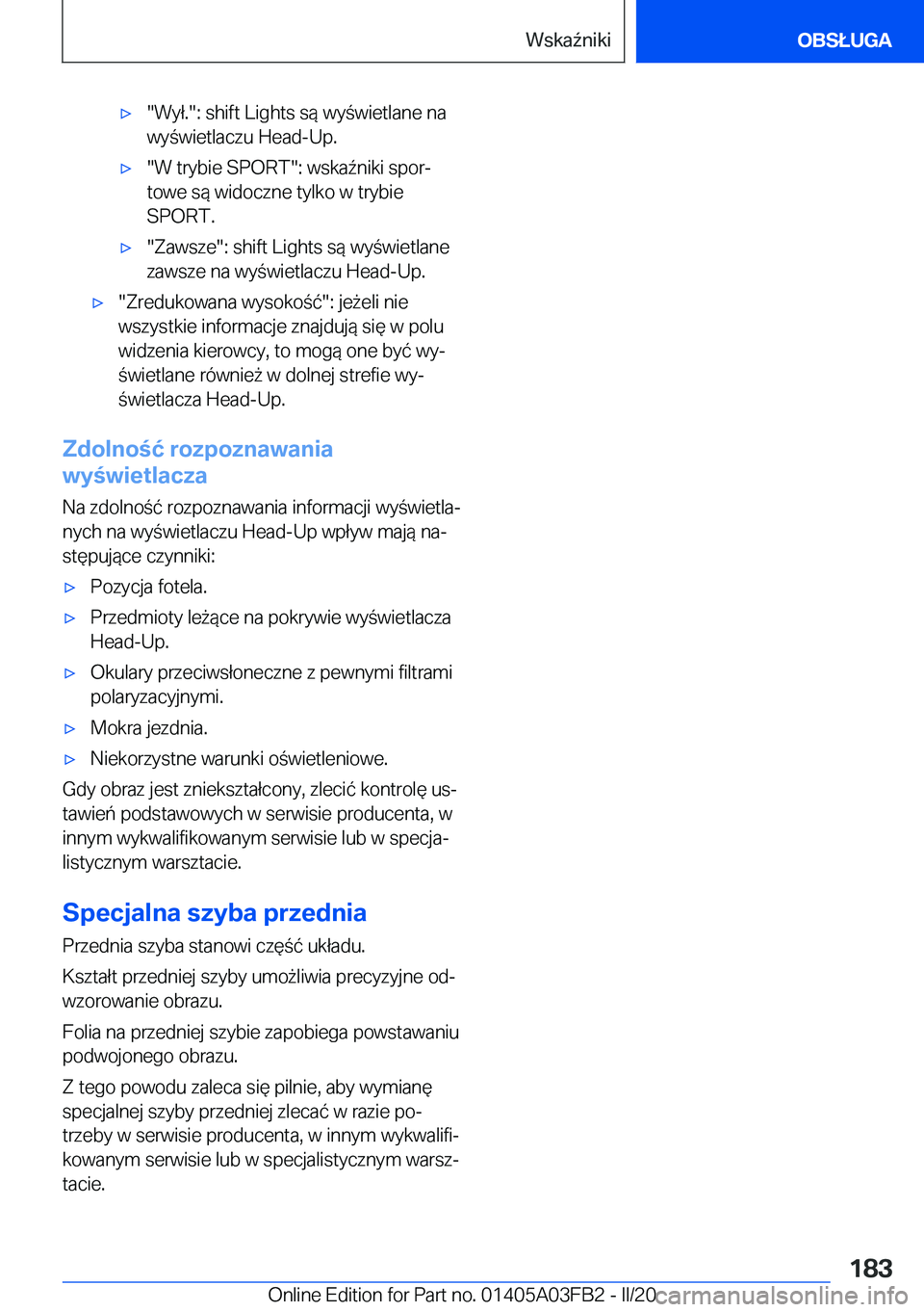 BMW 3 SERIES 2020  Instrukcja obsługi (in Polish) 'x��W�y�ł�.��:��s�h�i�f�t��L�i�g�h�t�s��s�