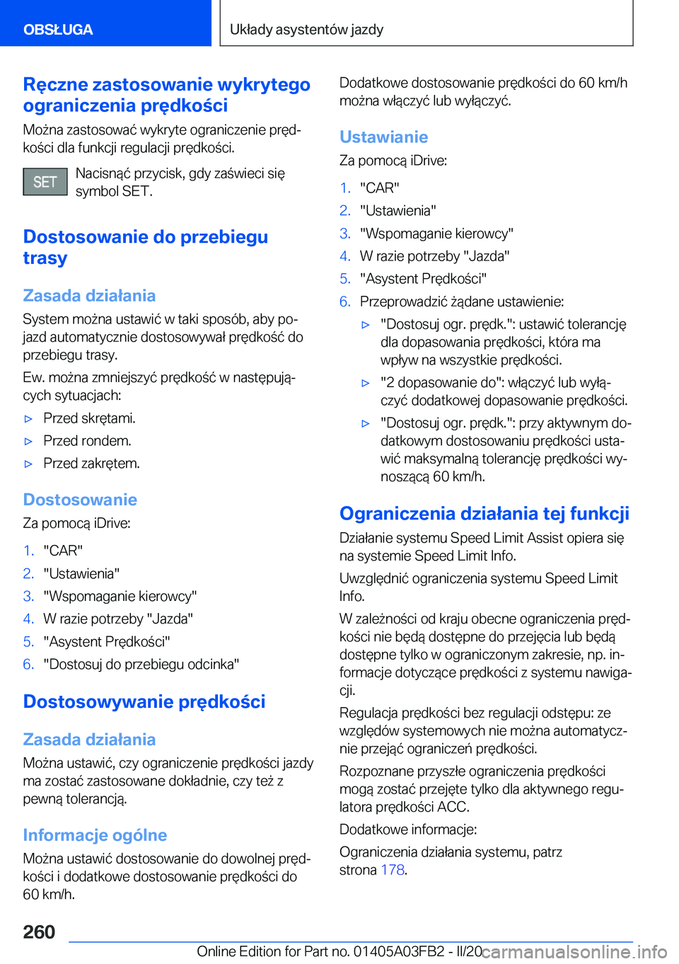 BMW 3 SERIES 2020  Instrukcja obsługi (in Polish) �R�