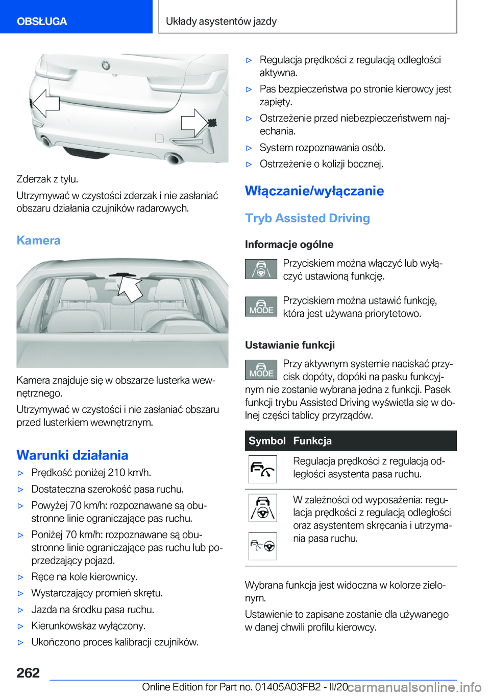 BMW 3 SERIES 2020  Instrukcja obsługi (in Polish) �Z�d�e�r�z�a�k��z��t�y�ł�u�.
�U�t�r�z�y�m�y�w�a�