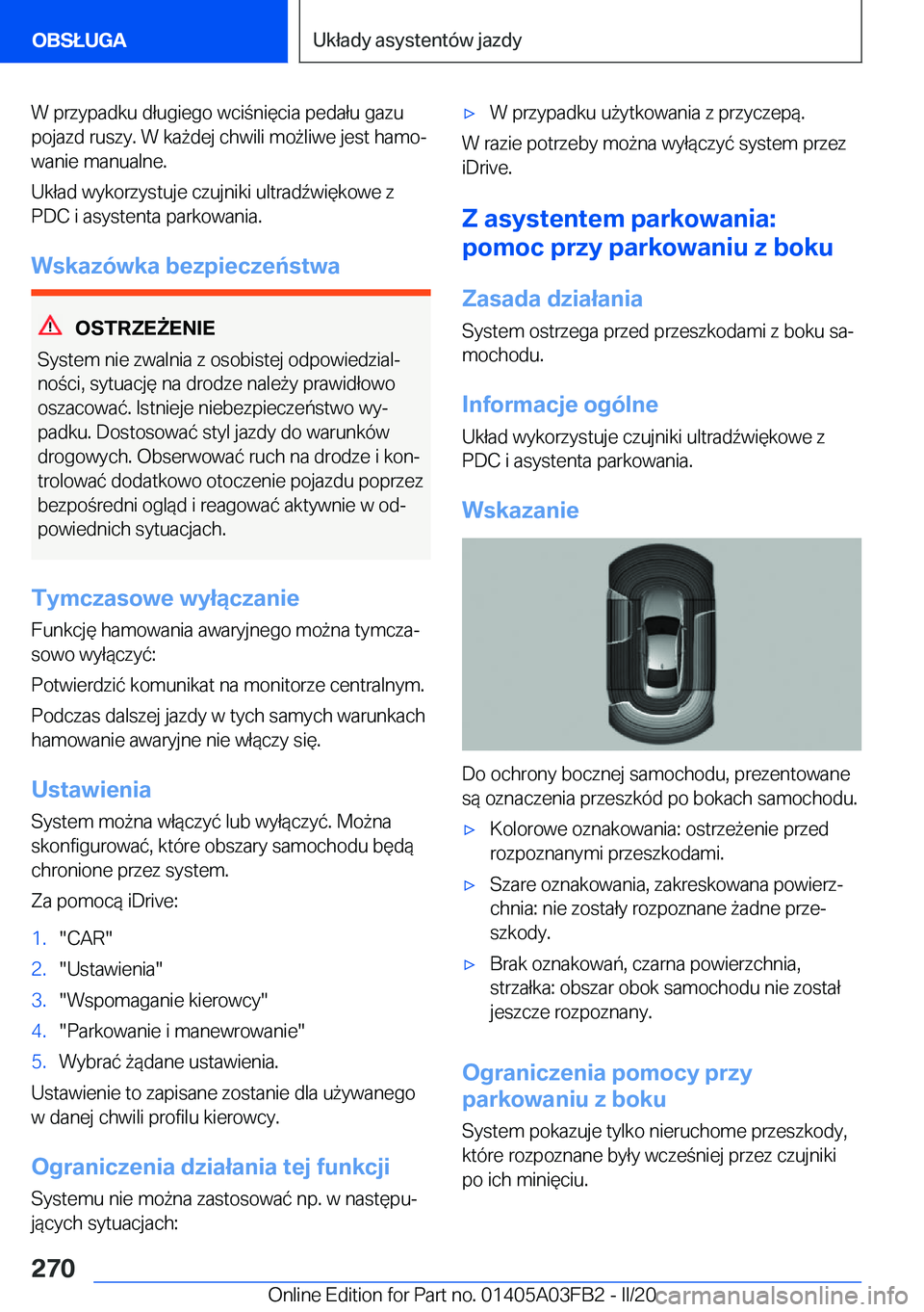 BMW 3 SERIES 2020  Instrukcja obsługi (in Polish) �W��p�r�z�y�p�a�d�k�u��d�ł�u�g�i�e�g�o��w�c�i�n�i�