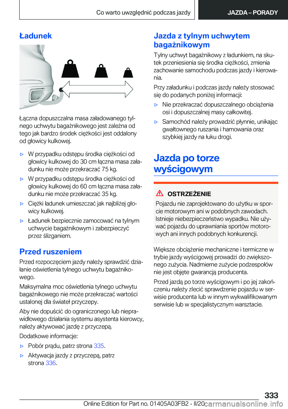 BMW 3 SERIES 2020  Instrukcja obsługi (in Polish) �Ł�a�d�u�n�e�k
�Ł�