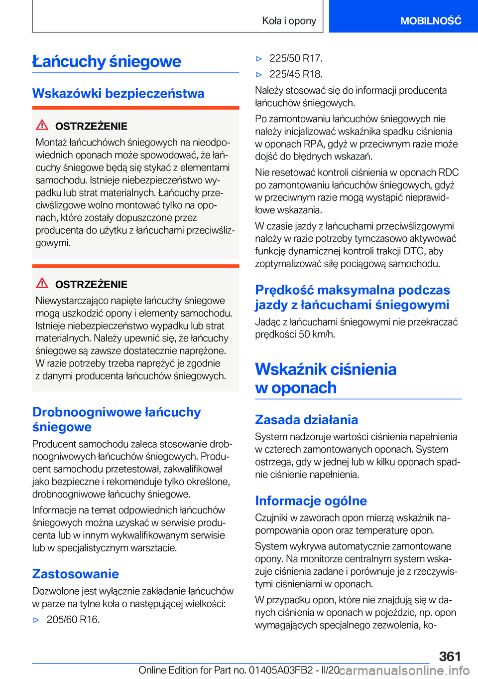 BMW 3 SERIES 2020  Instrukcja obsługi (in Polish) �Ł�a�