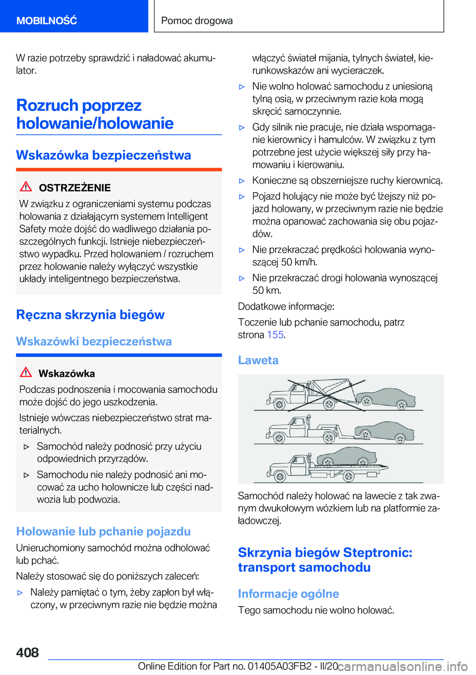 BMW 3 SERIES 2020  Instrukcja obsługi (in Polish) �W��r�a�z�i�e��p�o�t�r�z�e�b�y��s�p�r�a�w�d�z�i�