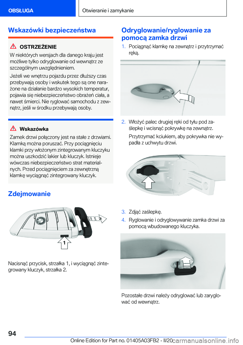 BMW 3 SERIES 2020  Instrukcja obsługi (in Polish) �W�s�k�a�z�