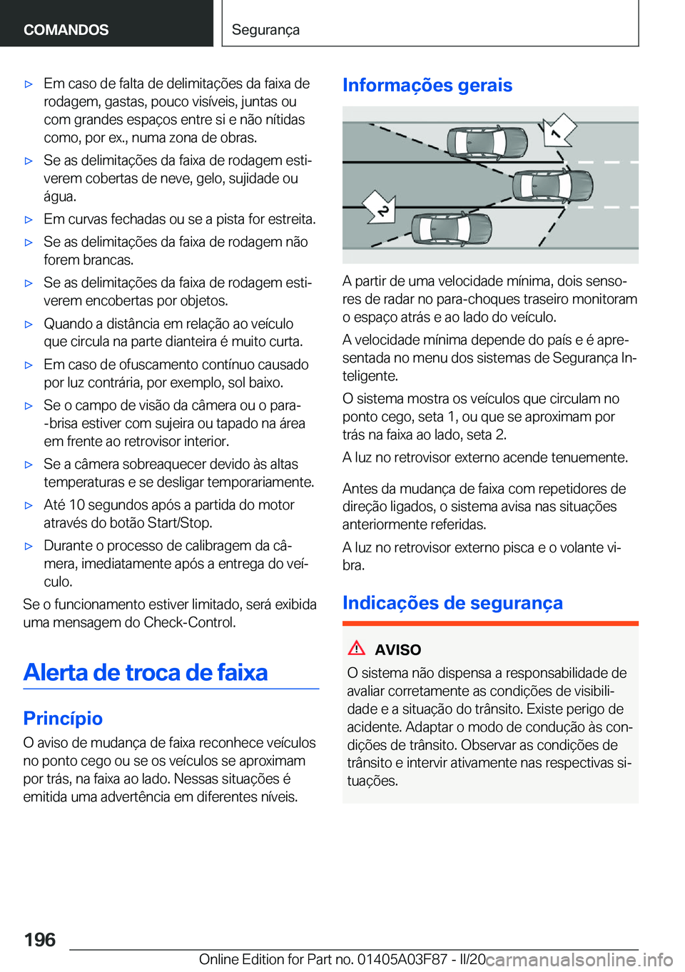 BMW 3 SERIES 2020  Manual do condutor (in Portuguese) 'x�E�m��c�a�s�o��d�e��f�a�l�t�a��d�e��d�e�l�i�m�i�t�a�