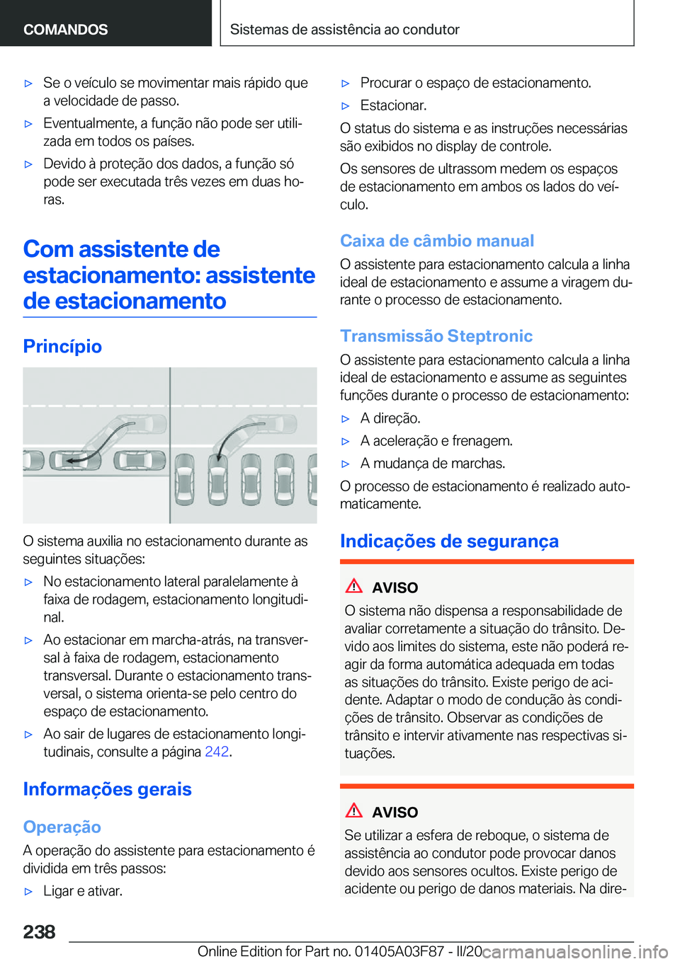 BMW 3 SERIES 2020  Manual do condutor (in Portuguese) 'x�S�e��o��v�e�
