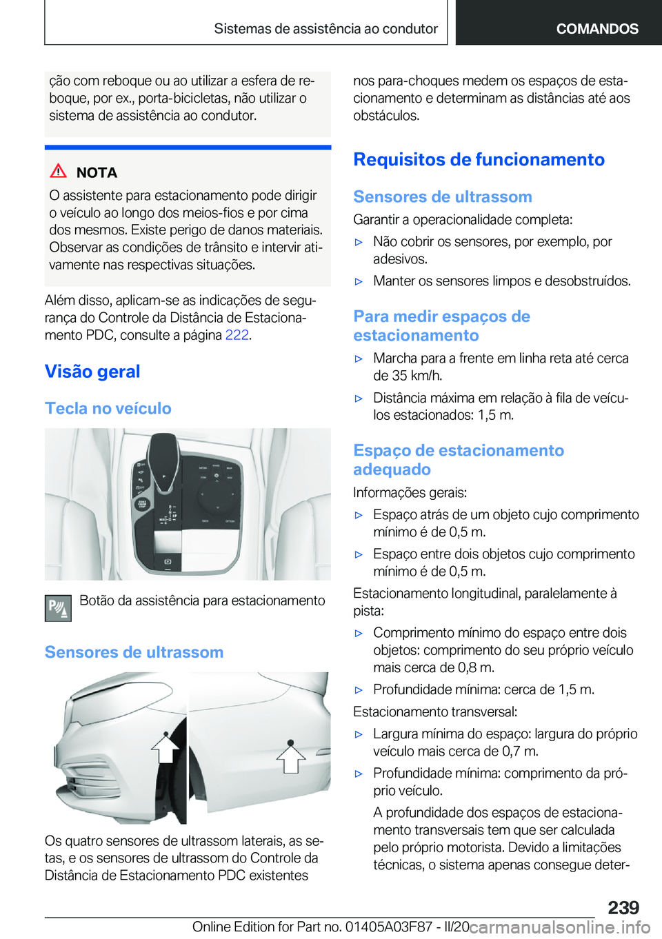 BMW 3 SERIES 2020  Manual do condutor (in Portuguese) �