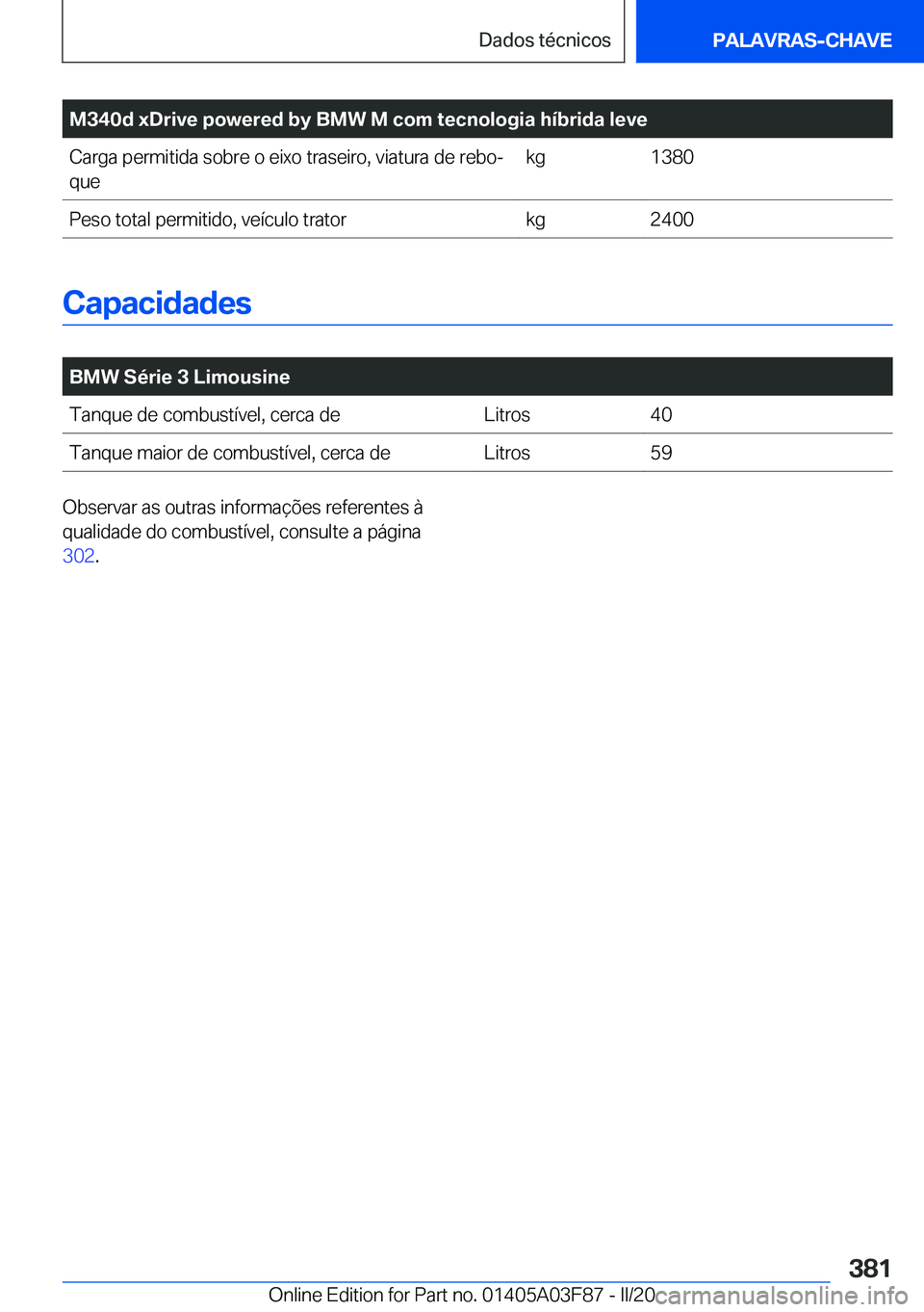 BMW 3 SERIES 2020  Manual do condutor (in Portuguese) �M�3�4�0�d��x�D�r�i�v�e��p�o�w�e�r�e�d��b�y��B�M�W��M��c�o�m��t�e�c�n�o�l�o�g�i�a��h�