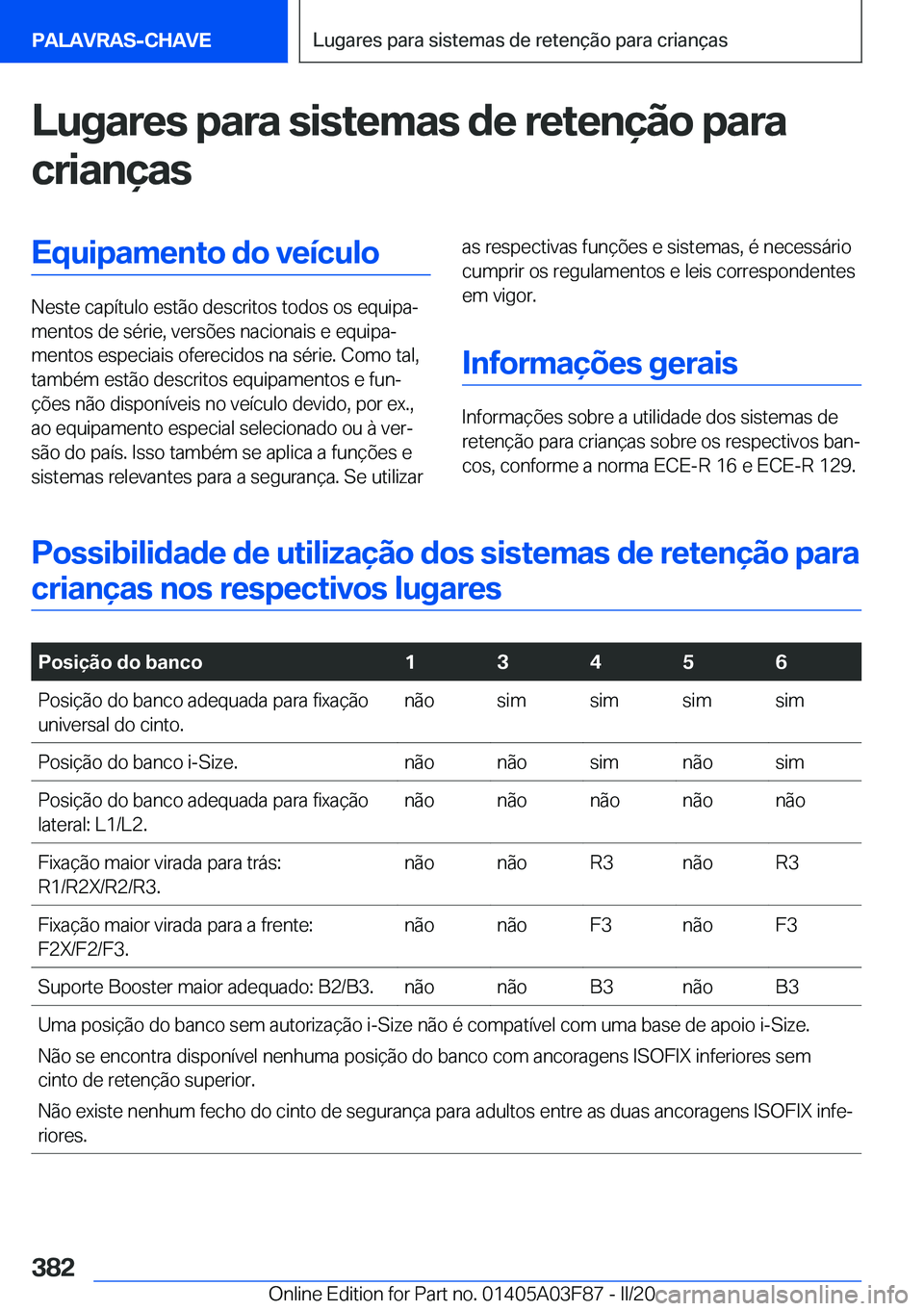 BMW 3 SERIES 2020  Manual do condutor (in Portuguese) �L�u�g�a�r�e�s��p�a�r�a��s�i�s�t�e�m�a�s��d�e��r�e�t�e�n�