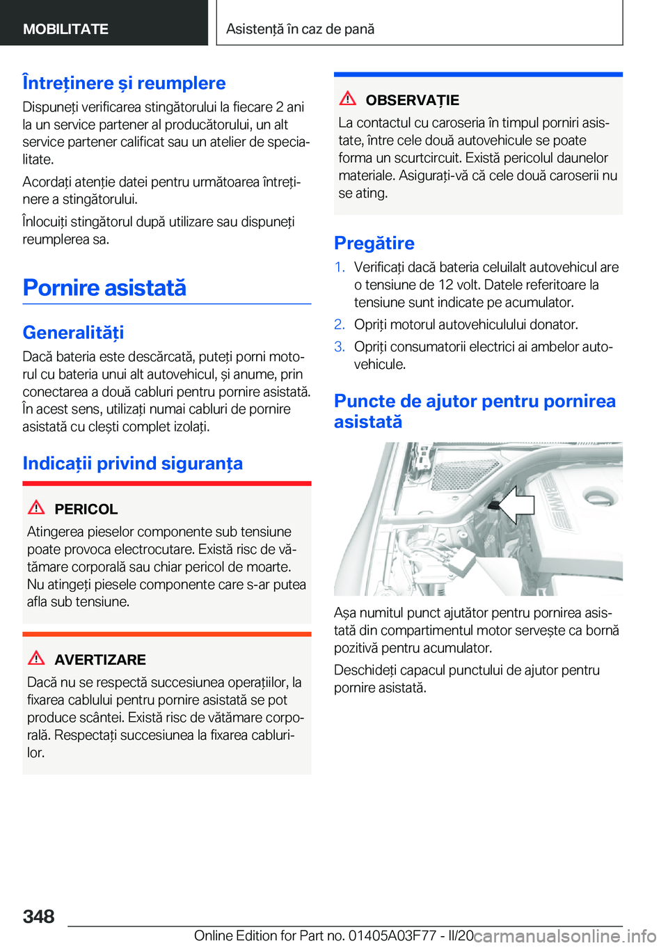 BMW 3 SERIES 2020  Ghiduri De Utilizare (in Romanian) �