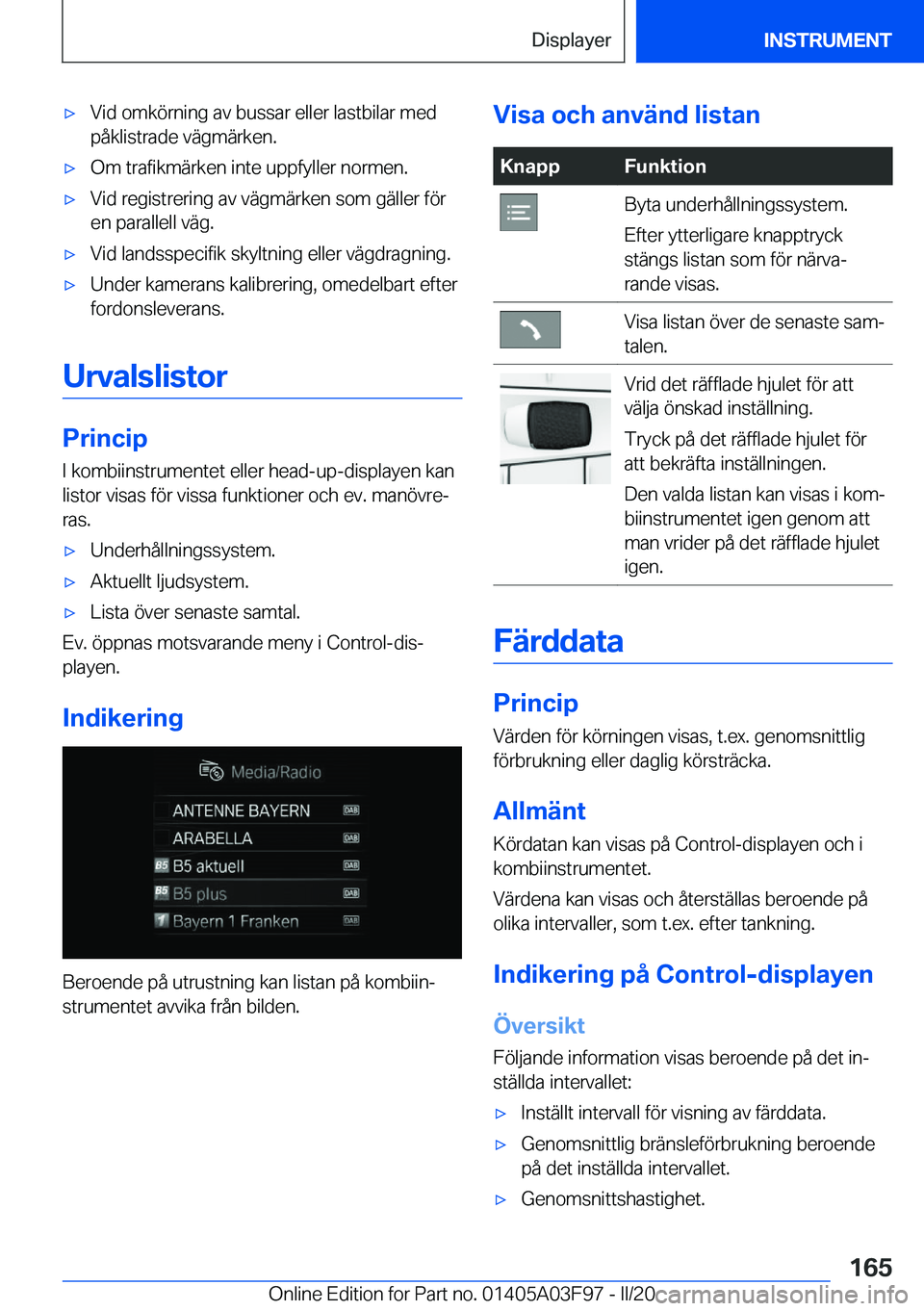 BMW 3 SERIES 2020  InstruktionsbÖcker (in Swedish) 'x�V�i�d��o�m�k�
