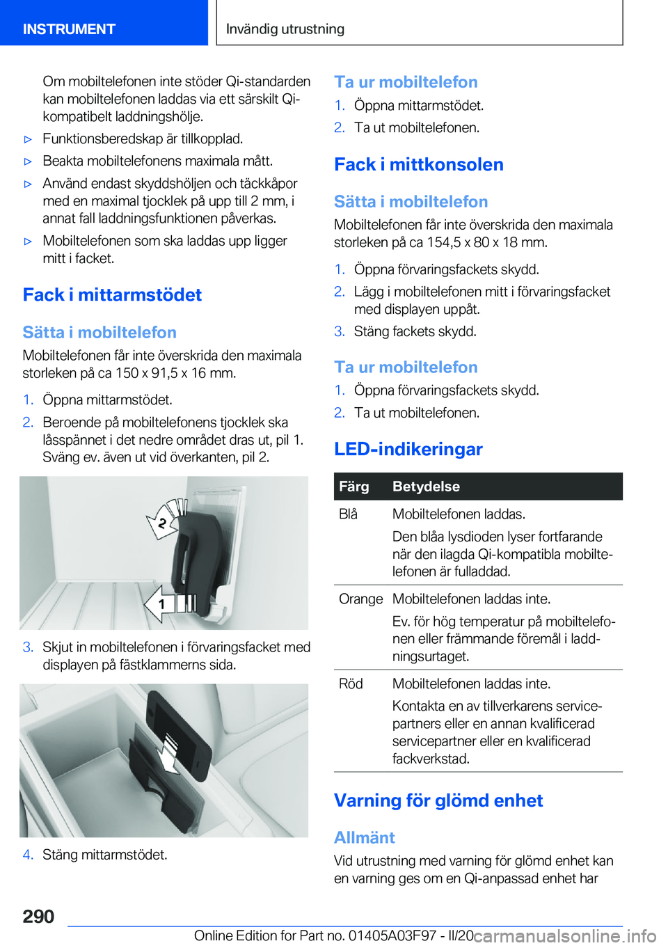 BMW 3 SERIES 2020  InstruktionsbÖcker (in Swedish) �O�m��m�o�b�i�l�t�e�l�e�f�o�n�e�n��i�n�t�e��s�t�