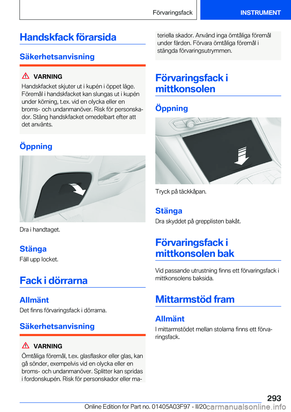 BMW 3 SERIES 2020  InstruktionsbÖcker (in Swedish) �H�a�n�d�s�k�f�a�c�k��f�