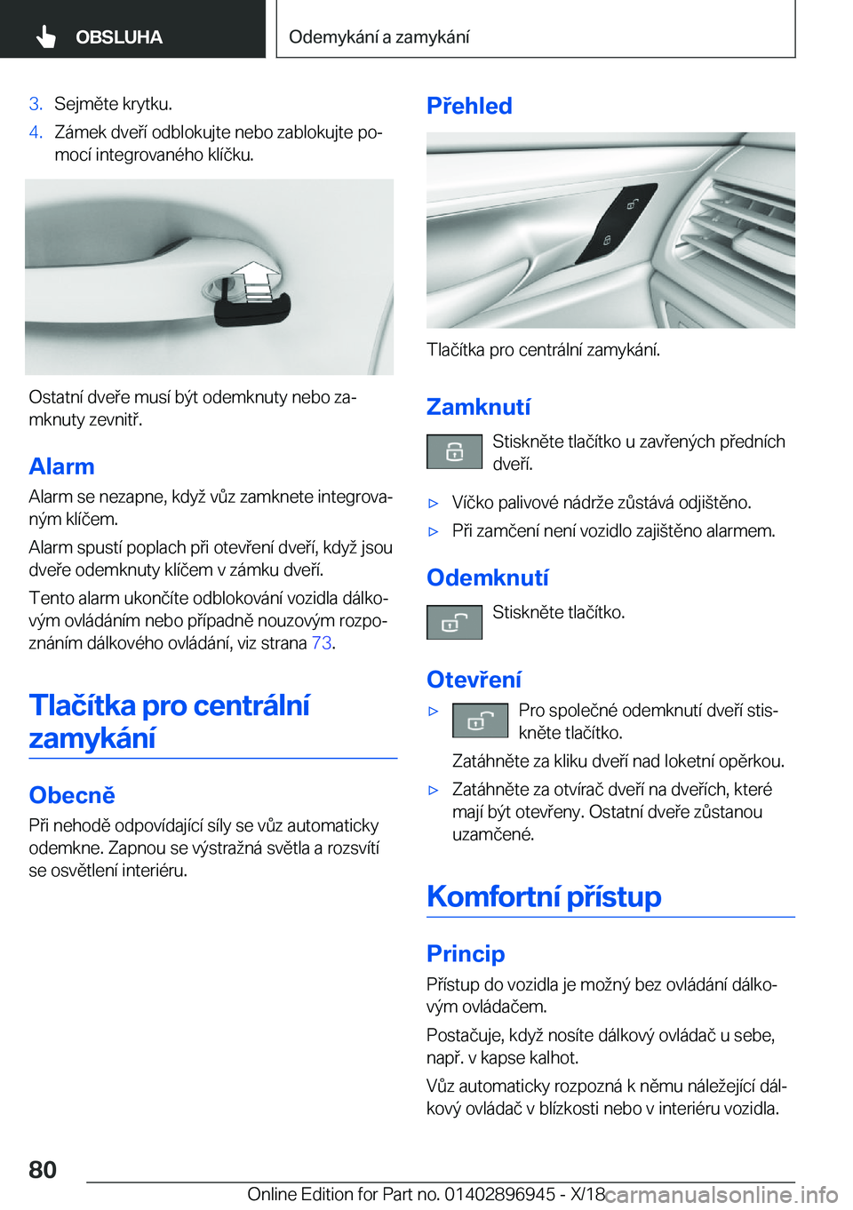 BMW 3 SERIES 2019  Návod na použití (in Czech) �3�.�S�e�j�m�