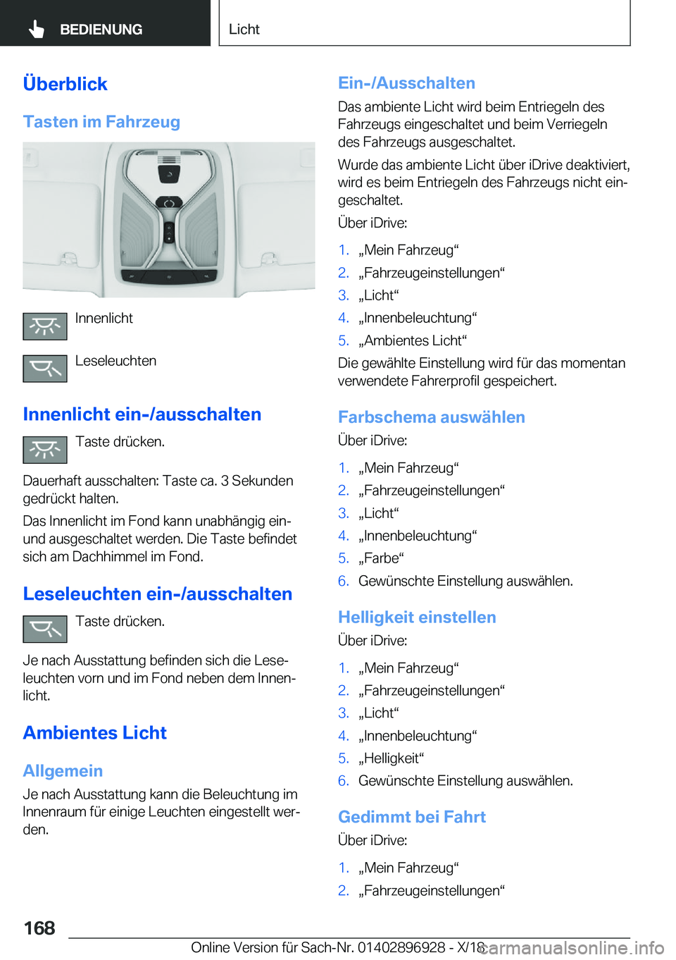 BMW 3 SERIES 2019  Betriebsanleitungen (in German) �