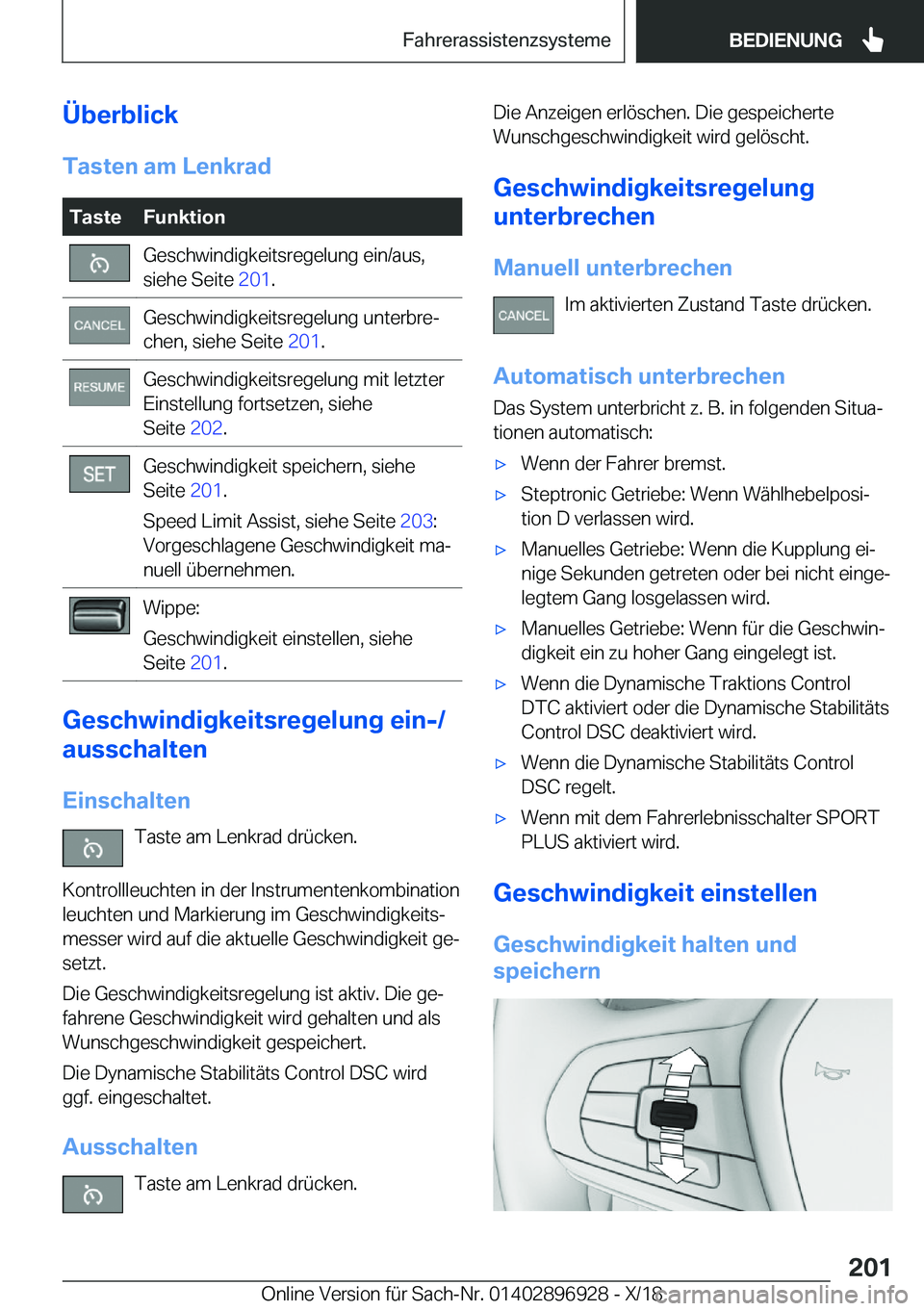BMW 3 SERIES 2019  Betriebsanleitungen (in German) �