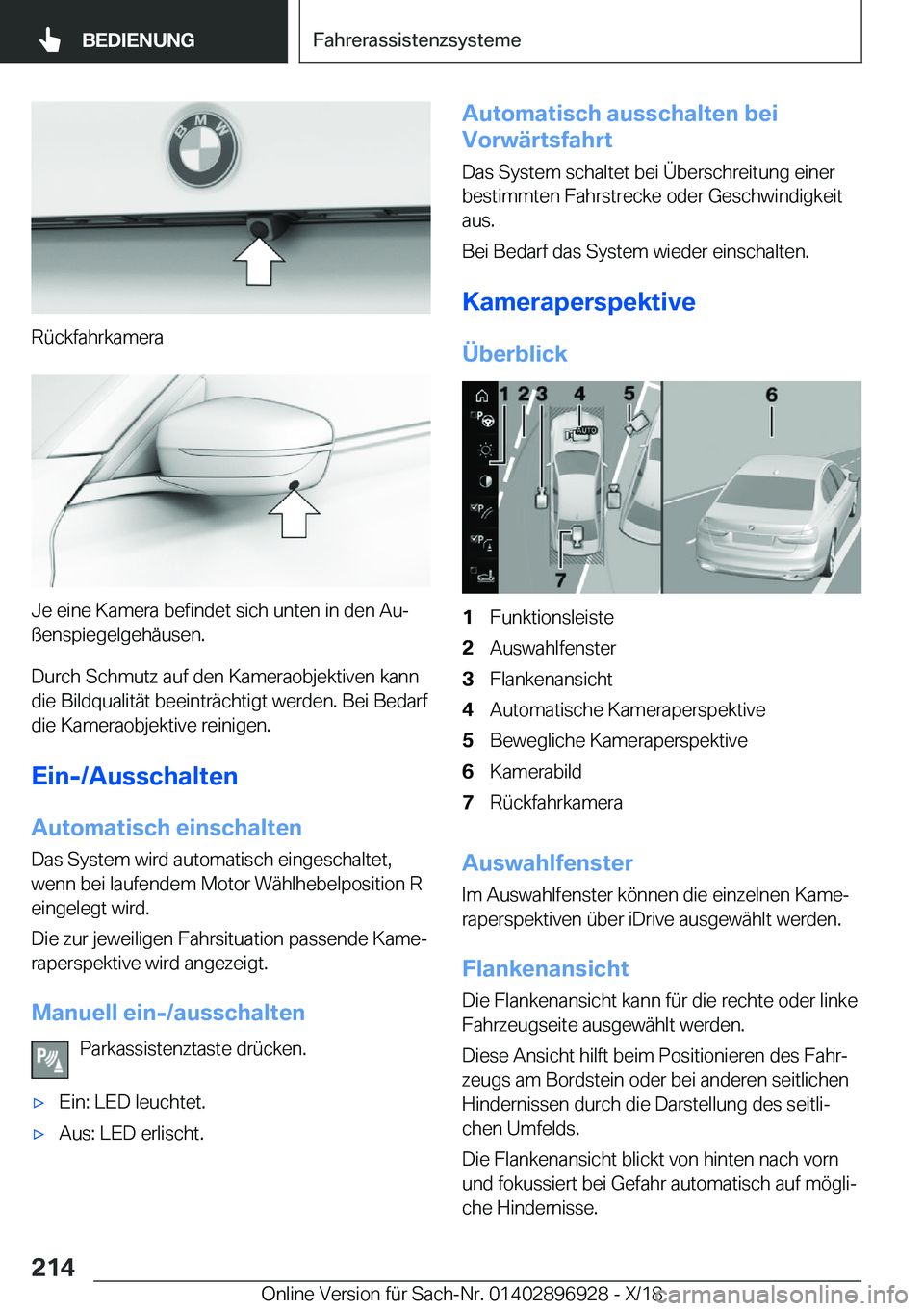 BMW 3 SERIES 2019  Betriebsanleitungen (in German) �R�