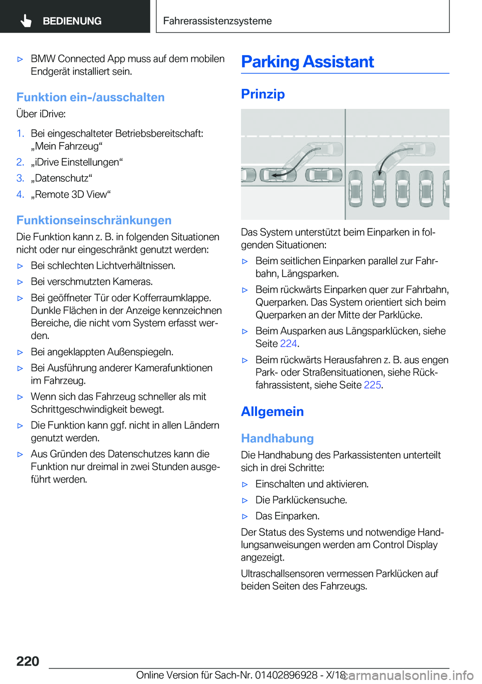 BMW 3 SERIES 2019  Betriebsanleitungen (in German) x�B�M�W��C�o�n�n�e�c�t�e�d��A�p�p��m�u�s�s��a�u�f��d�e�m��m�o�b�i�l�e�n
�E�n�d�g�e�r�