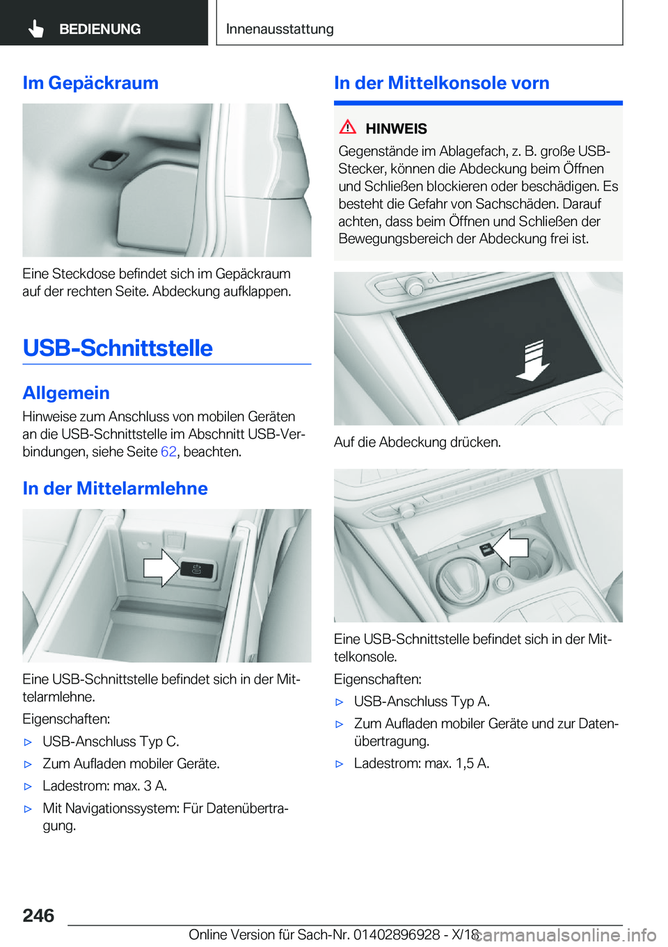 BMW 3 SERIES 2019  Betriebsanleitungen (in German) �I�m��G�e�p�