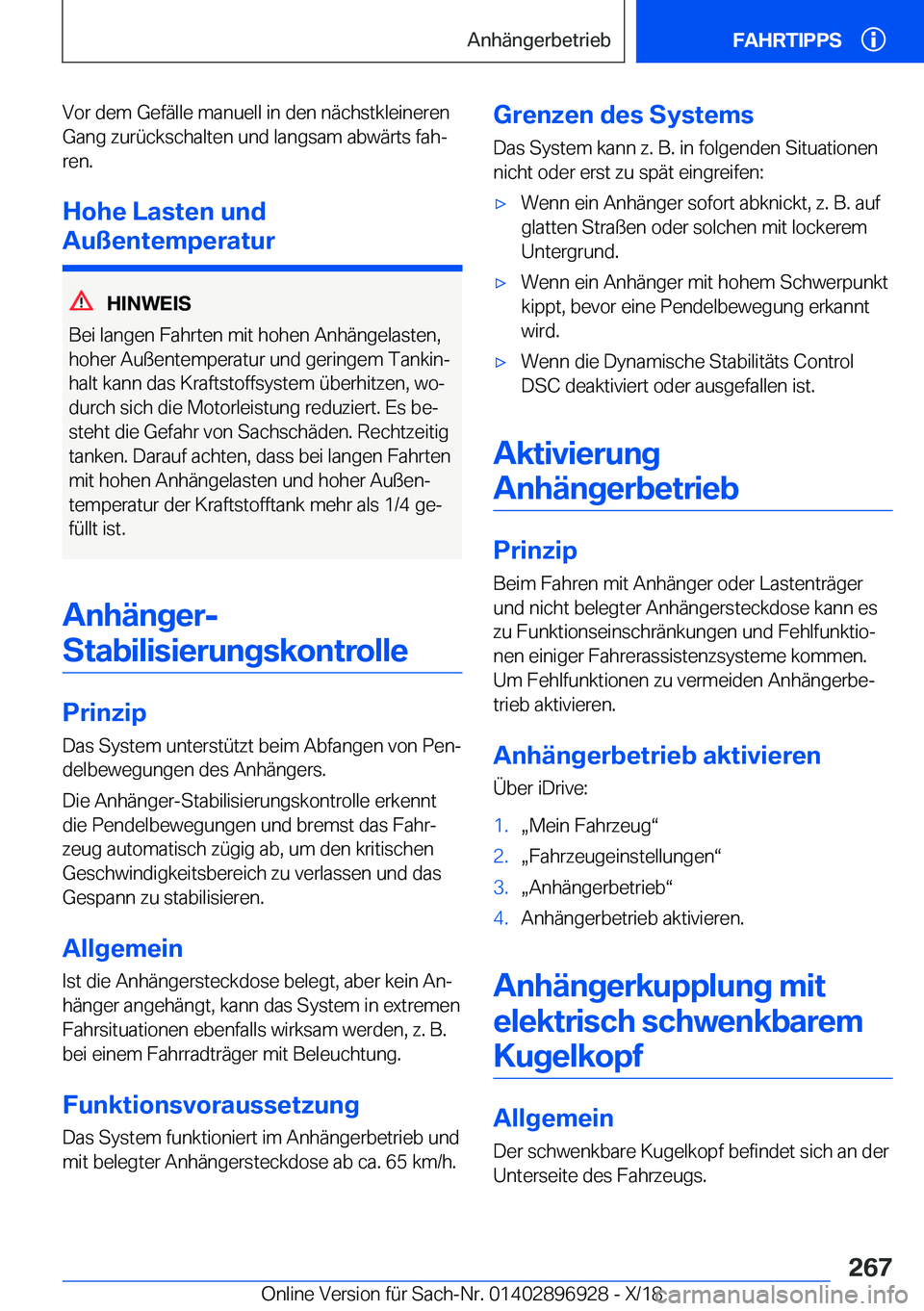 BMW 3 SERIES 2019  Betriebsanleitungen (in German) �V�o�r��d�e�m��G�e�f�